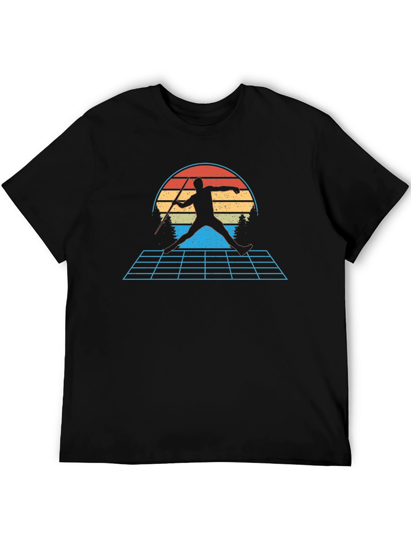 Retro Javelin Thrower Graphic T-Shirt