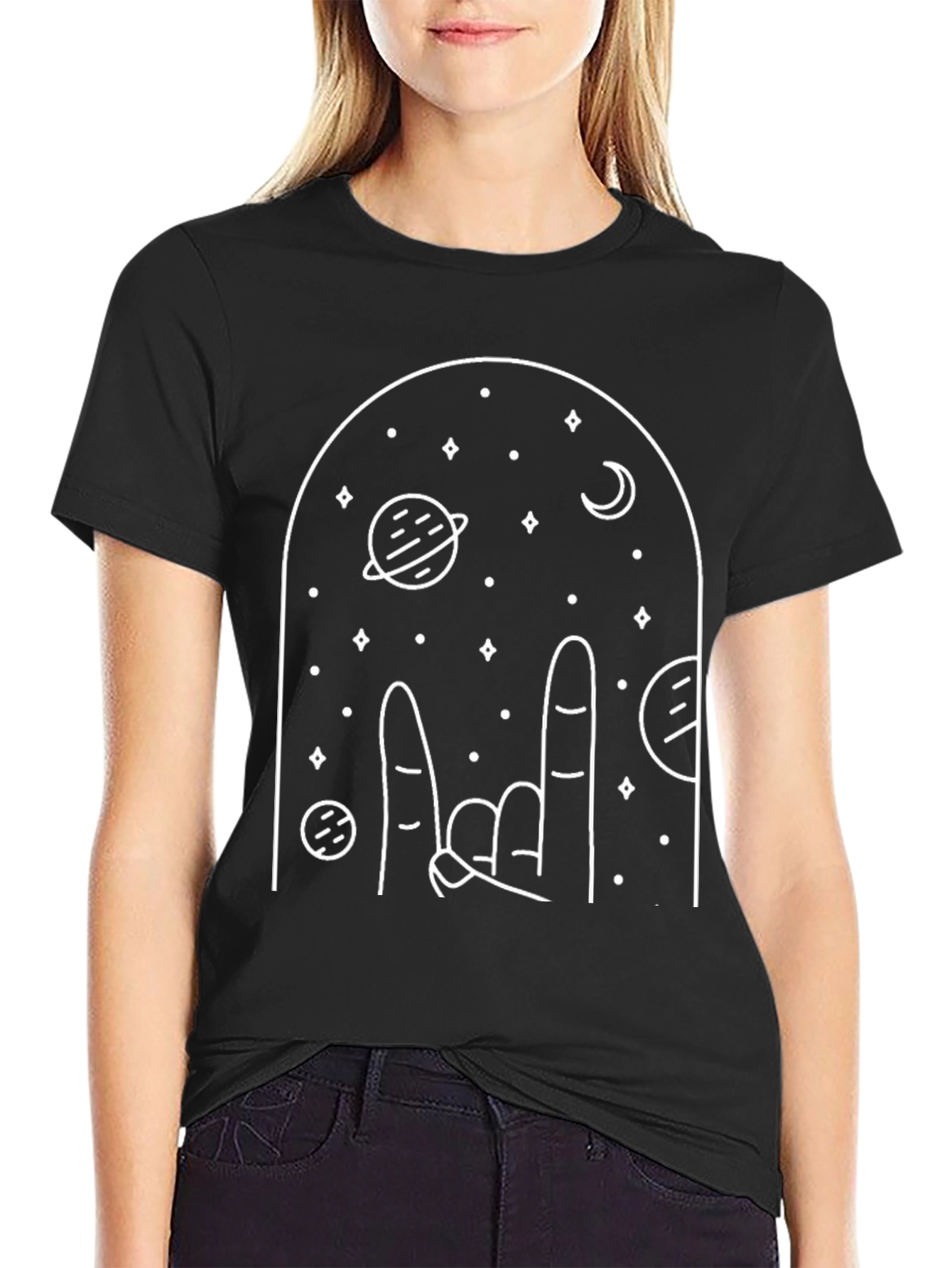 Cosmic Hand T-Shirt - Rock On in Space!