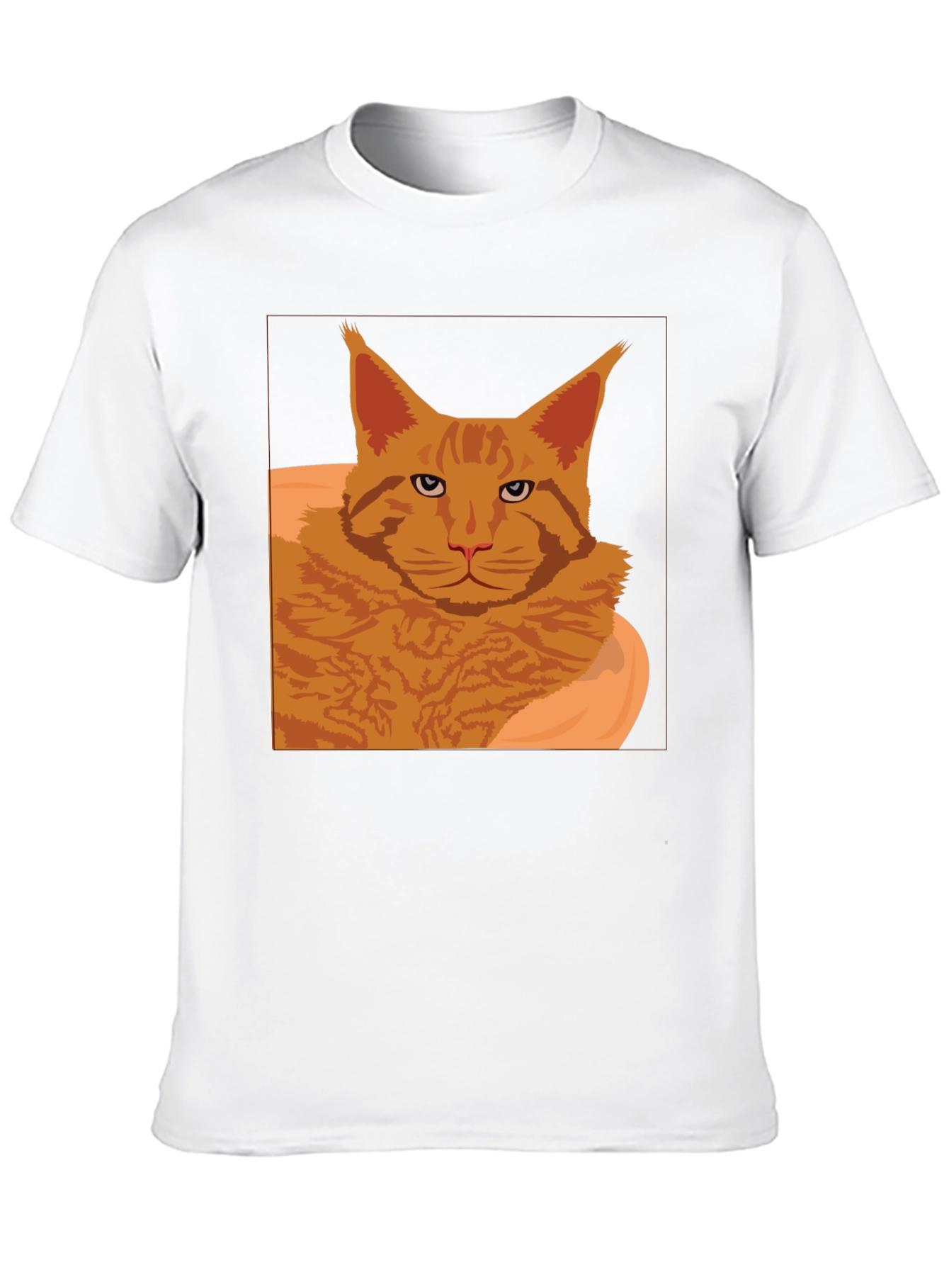 Maine Coon Cat Graphic T-Shirt - Black
