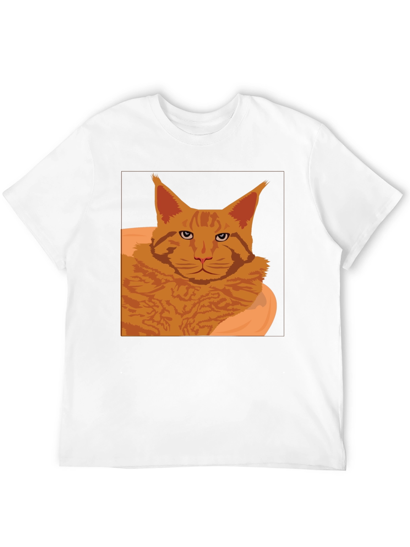 Maine Coon Cat Graphic T-Shirt - Black