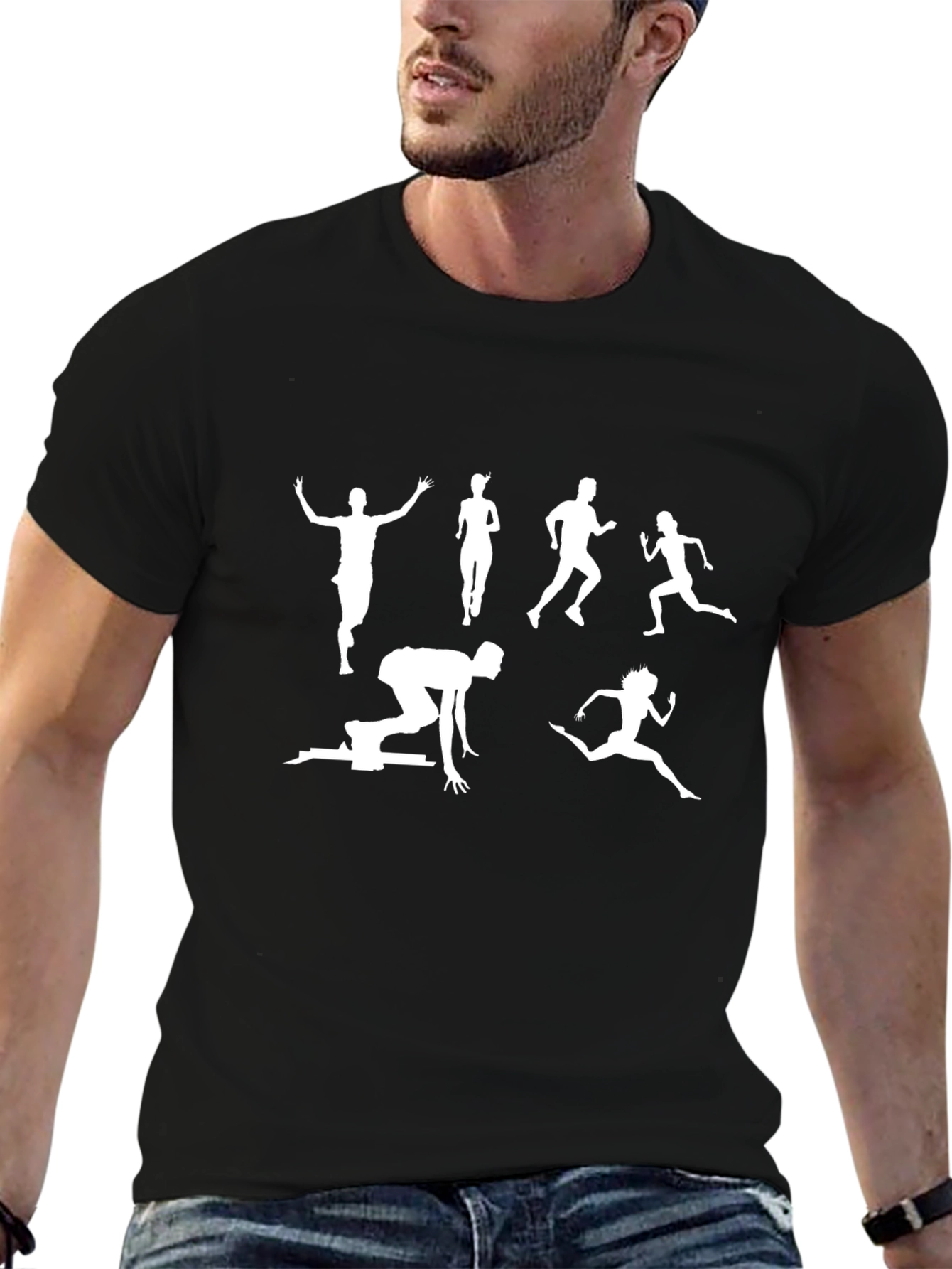 Runner Silhouette Black T-Shirt