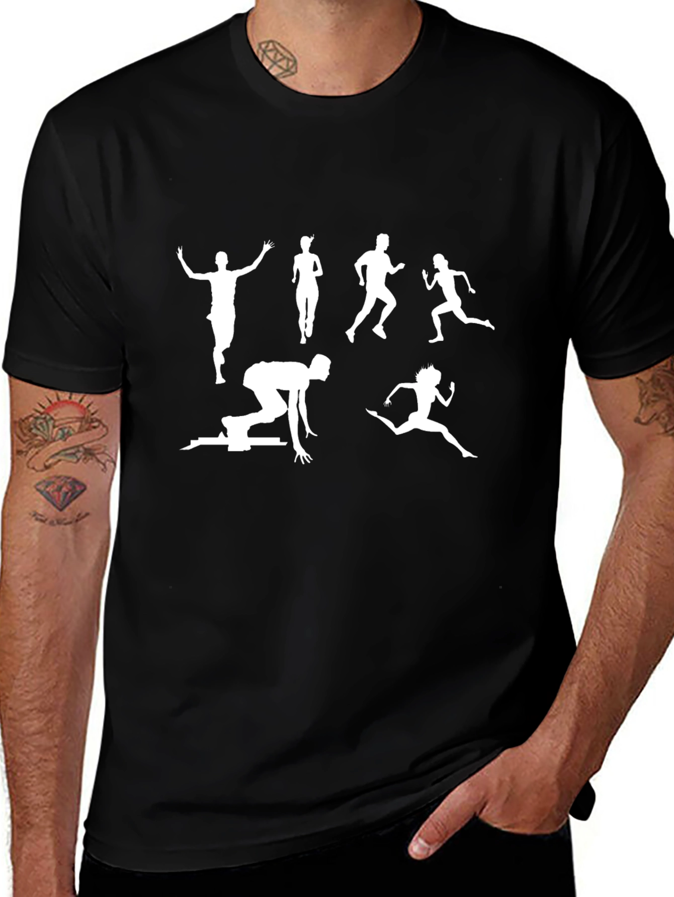 Runner Silhouette Black T-Shirt