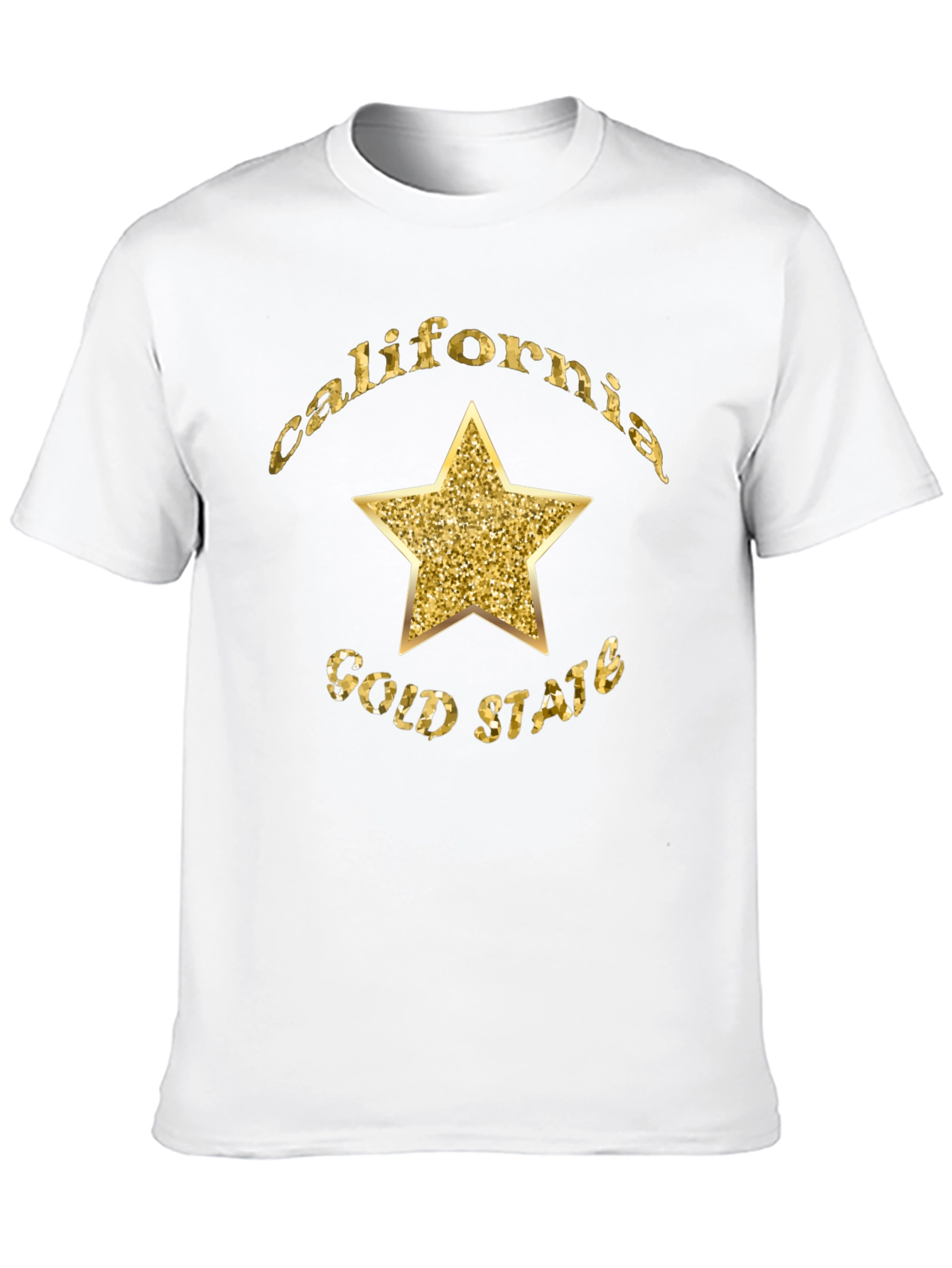 California Gold State Star Graphic T-Shirt
