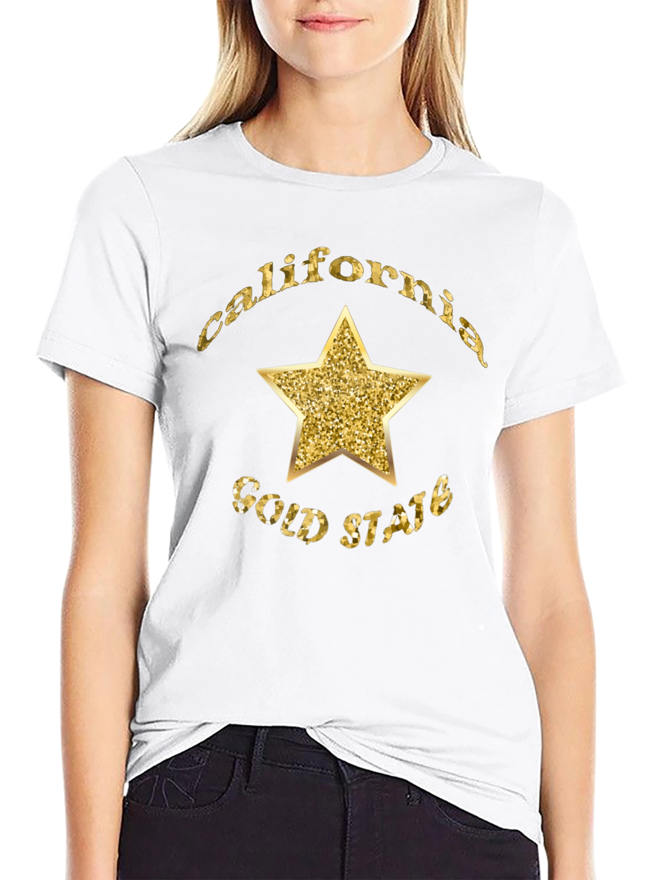 California Gold State Star Graphic T-Shirt