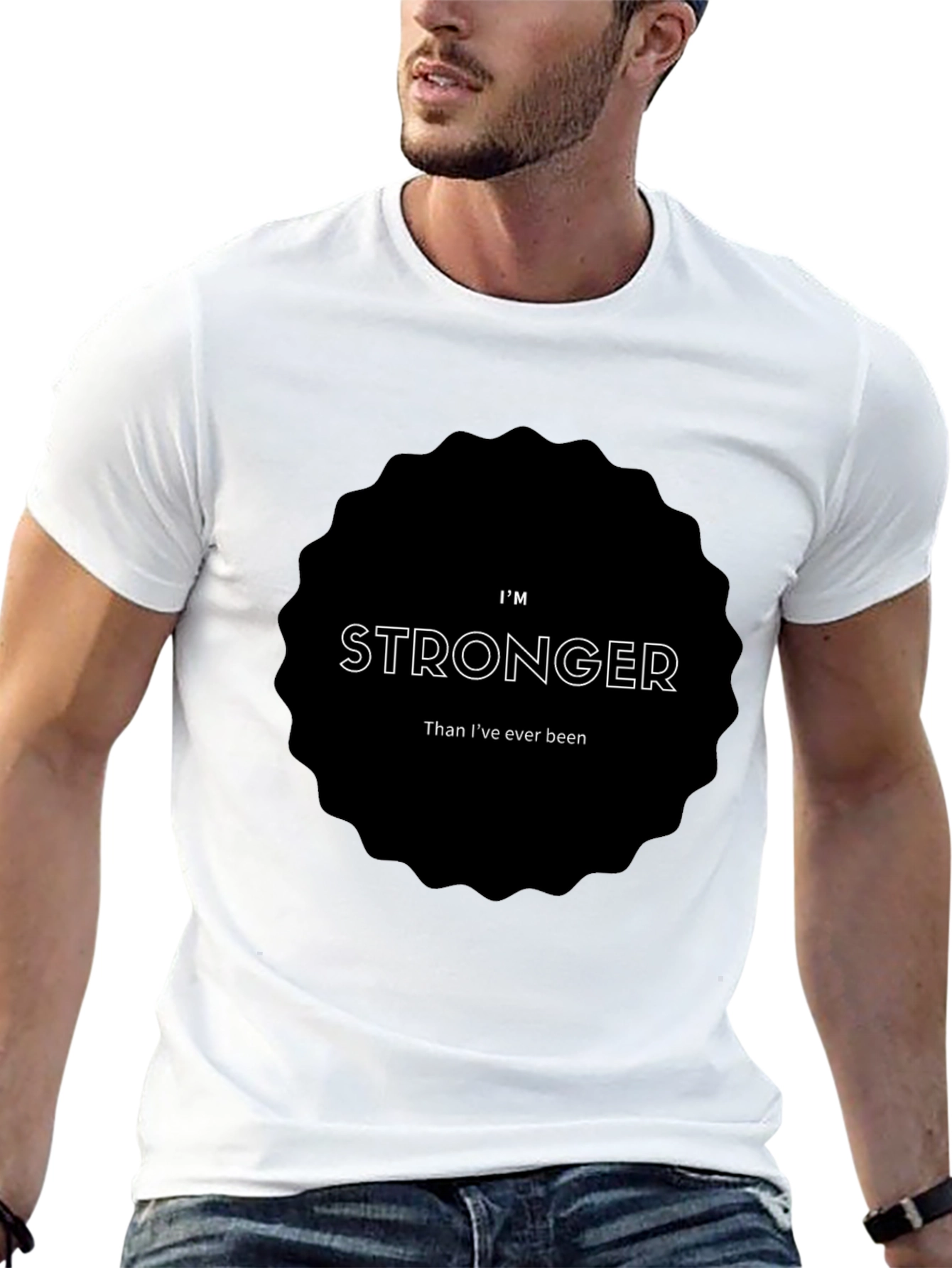Im Stronger Black Graphic Tee