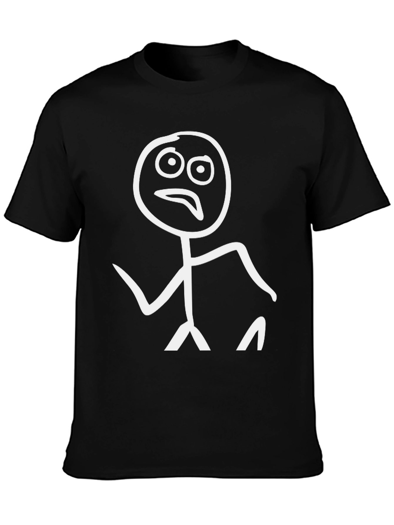 Funny Stick Figure T-Shirt - Black Graphic Tee