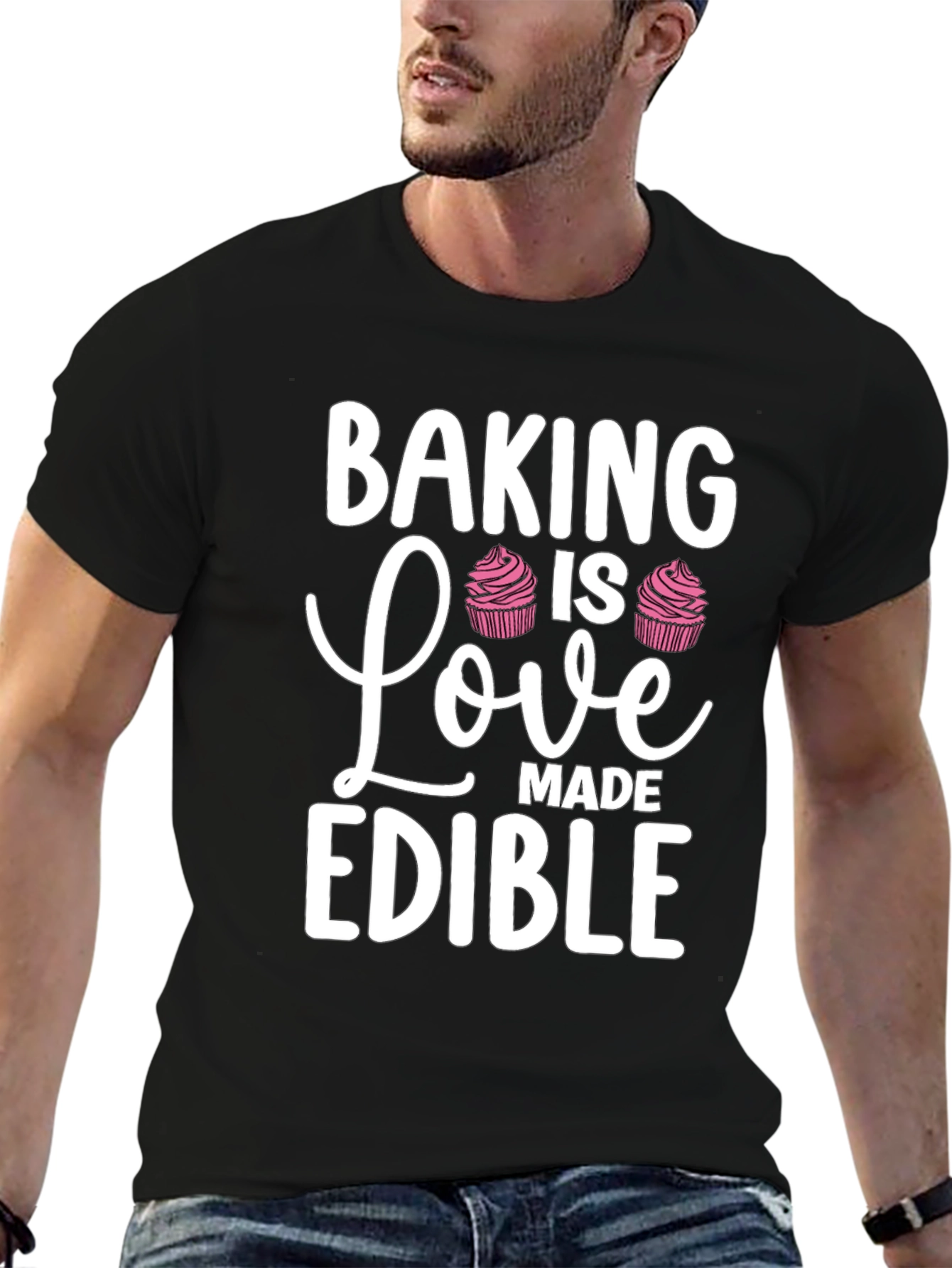 Baking is Love Made Edible Black T-Shirt