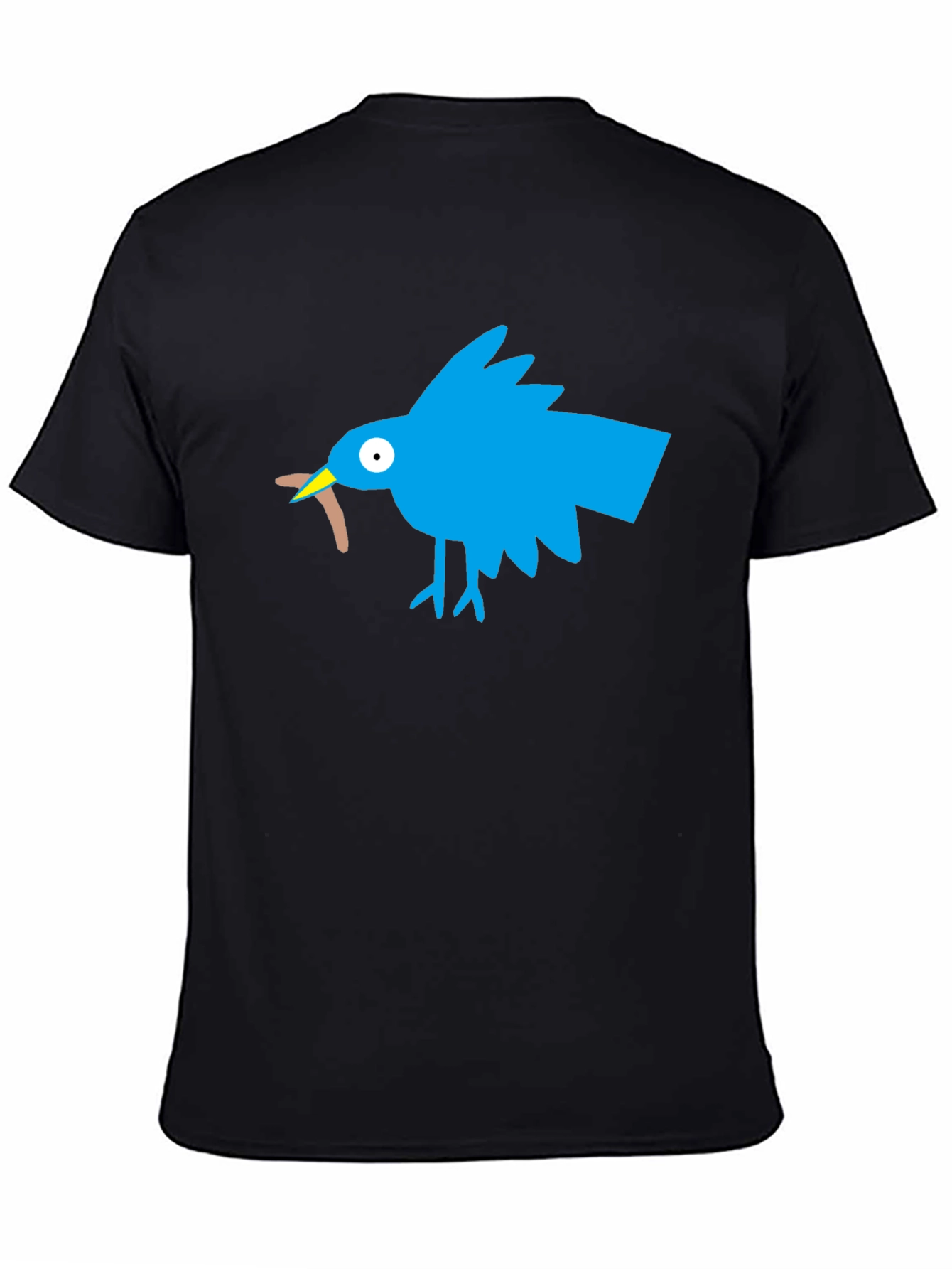 Novelty Bird Graphic Black T-Shirt