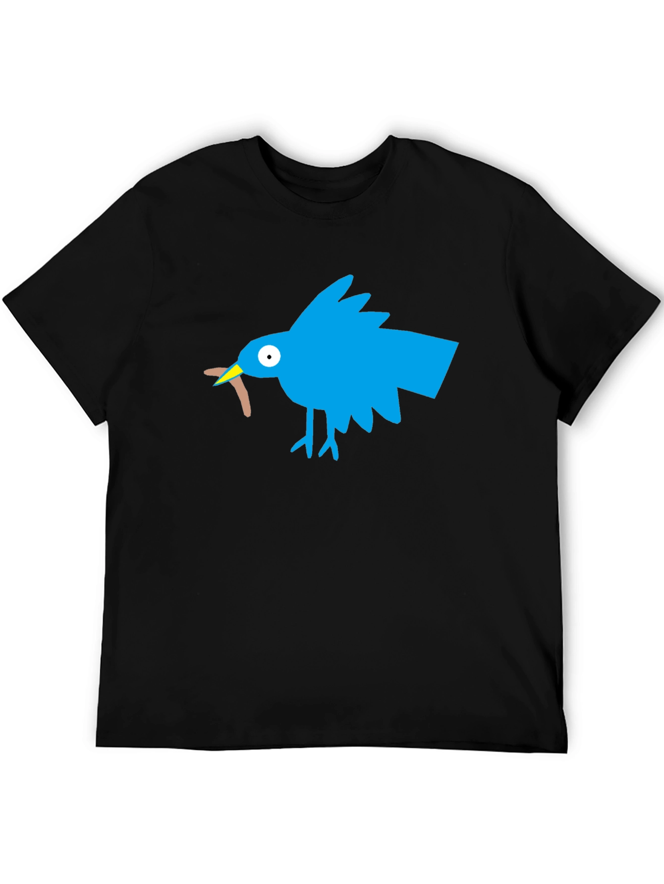 Novelty Bird Graphic Black T-Shirt