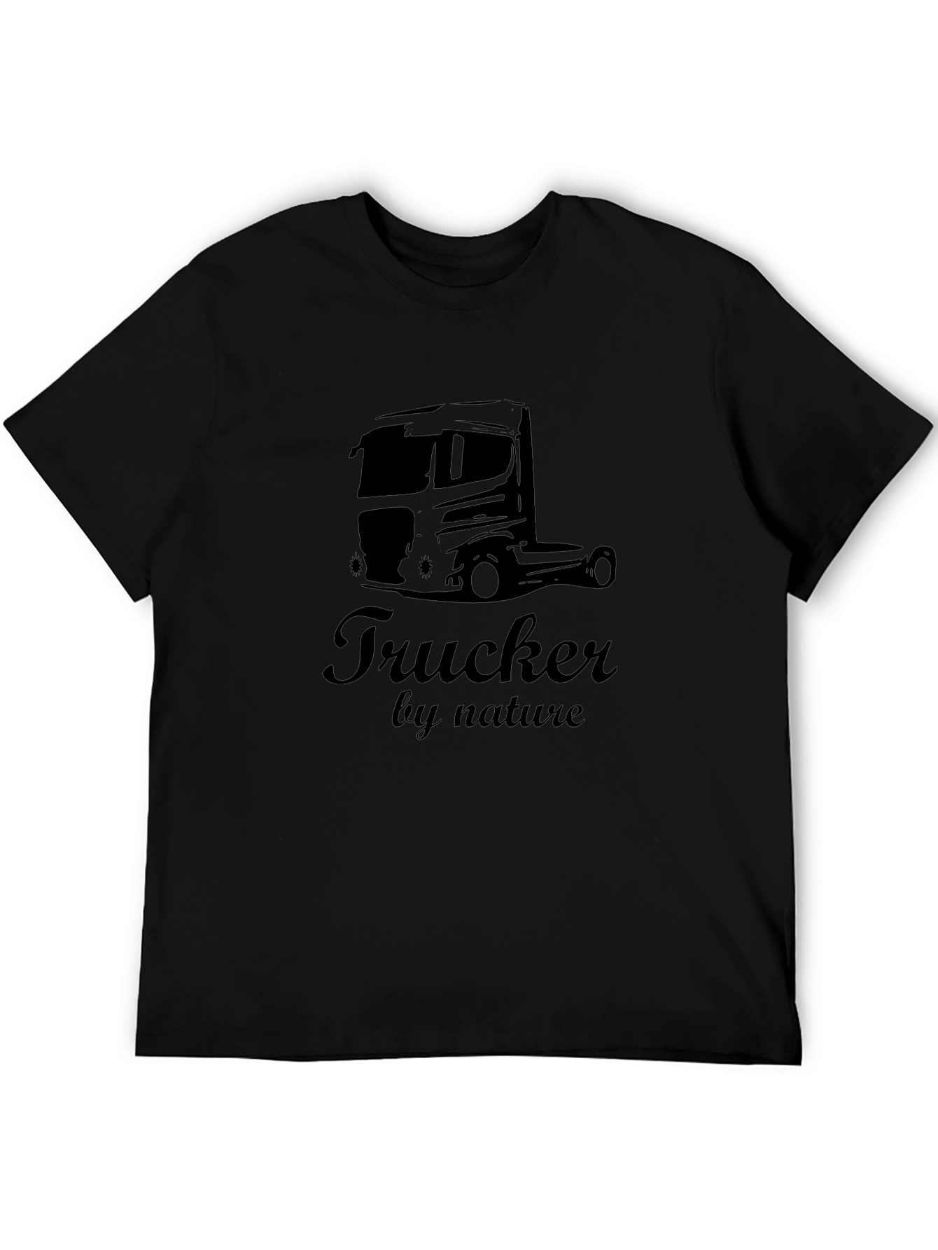 Trucker By Nature Graphic Tee - Black