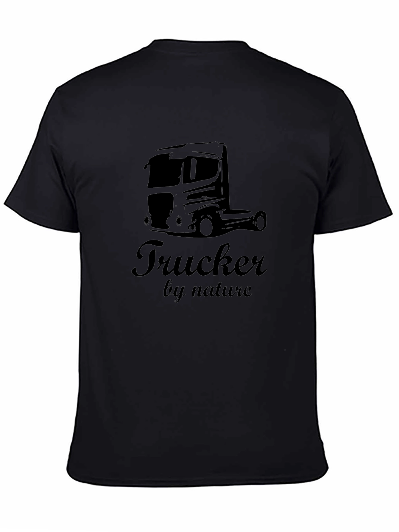 Trucker By Nature Graphic Tee - Black