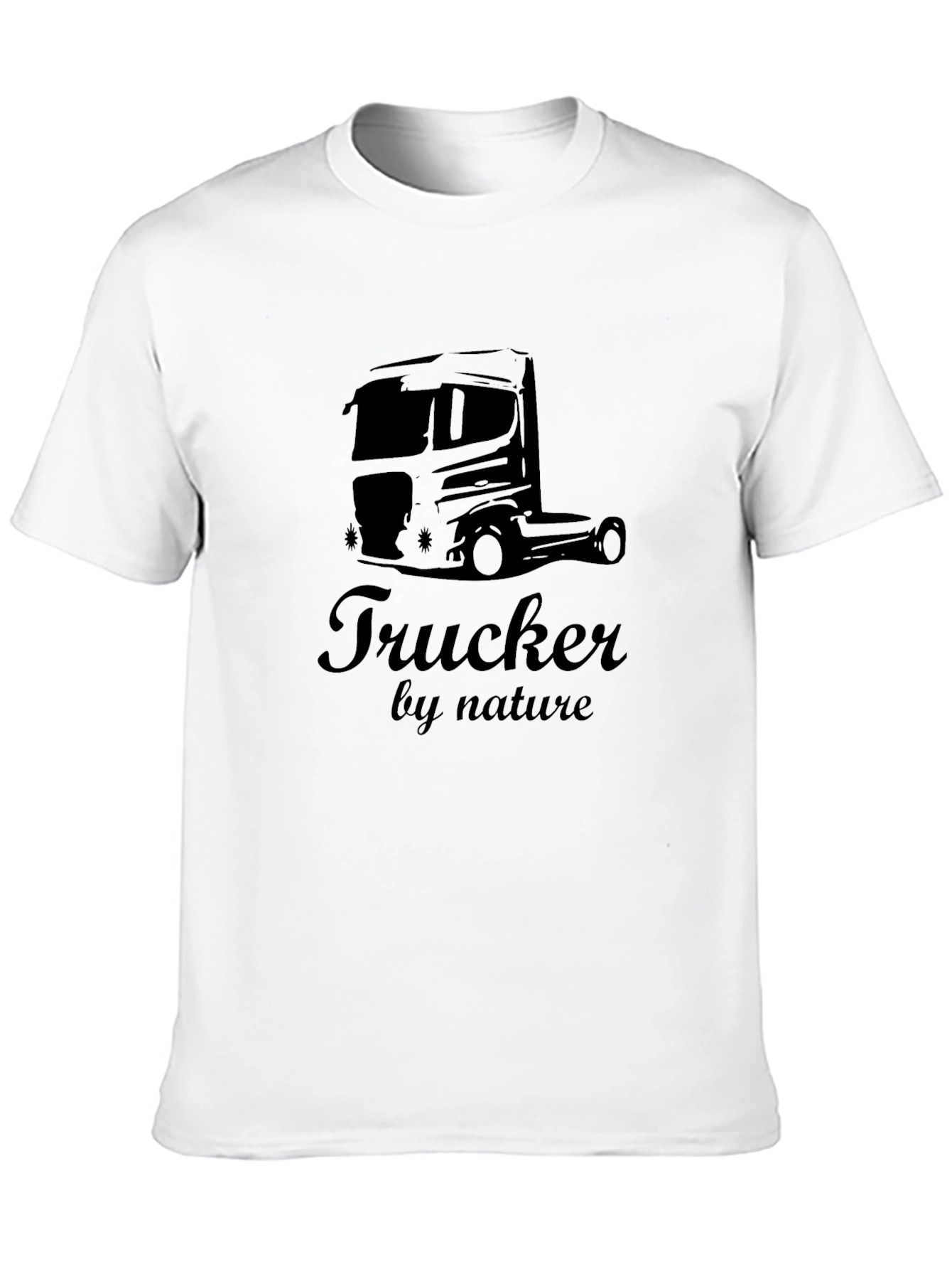 Trucker By Nature Graphic Tee - Black