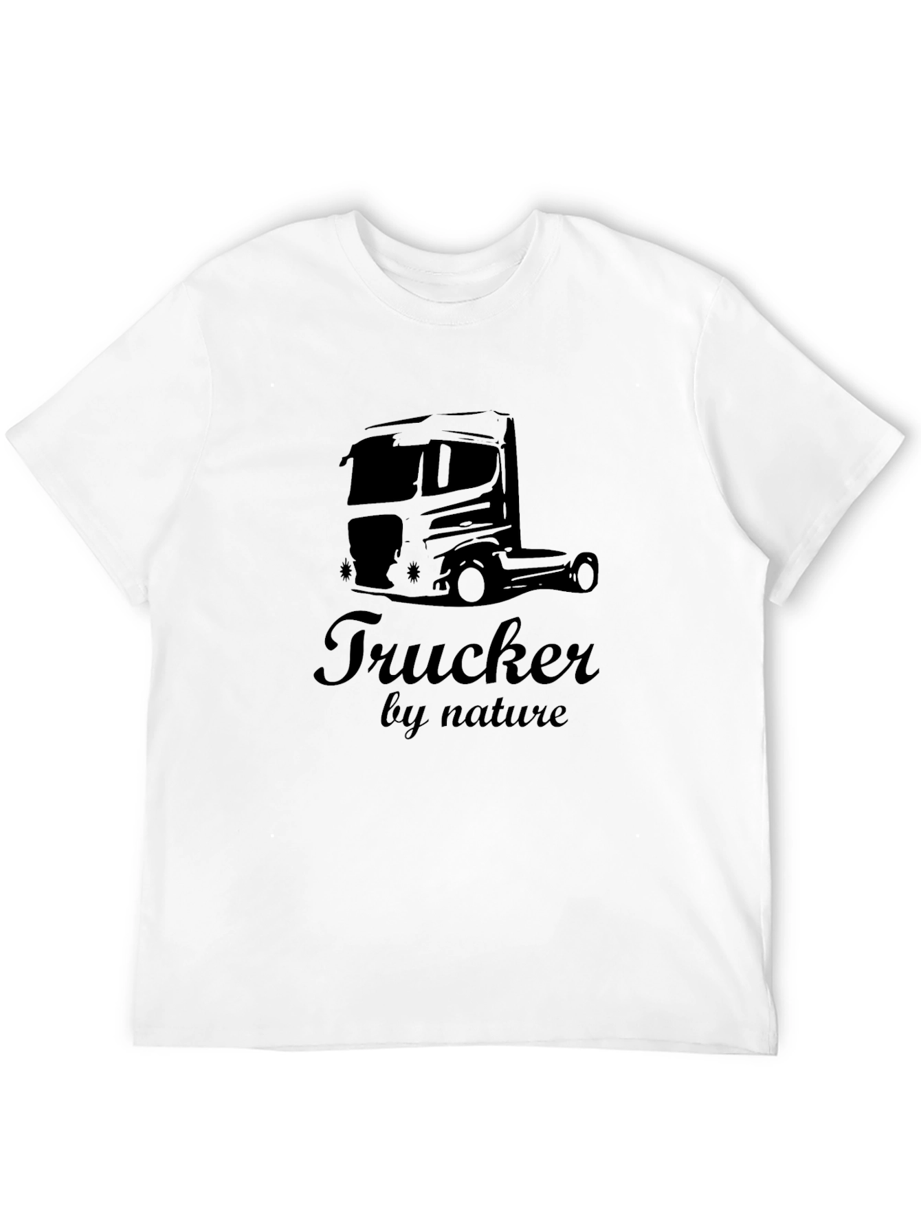 Trucker By Nature Graphic Tee - Black