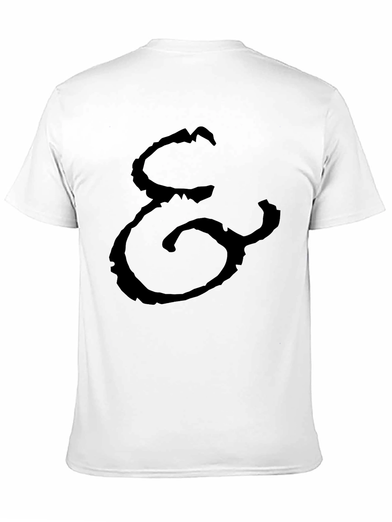 Black T-Shirt with Abstract Print
