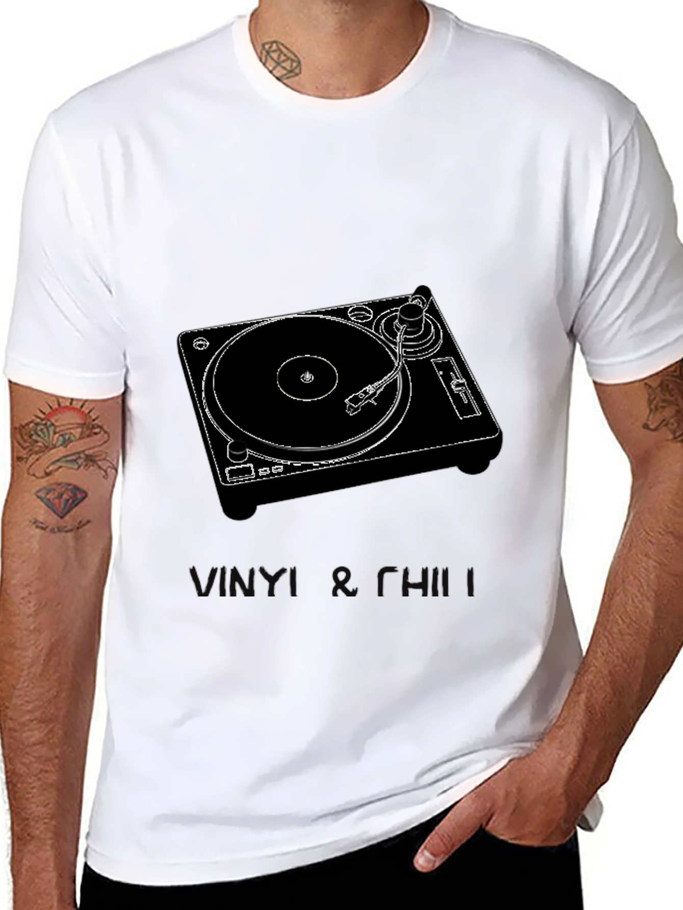 Vinyl Record Player Graphic T-Shirt
