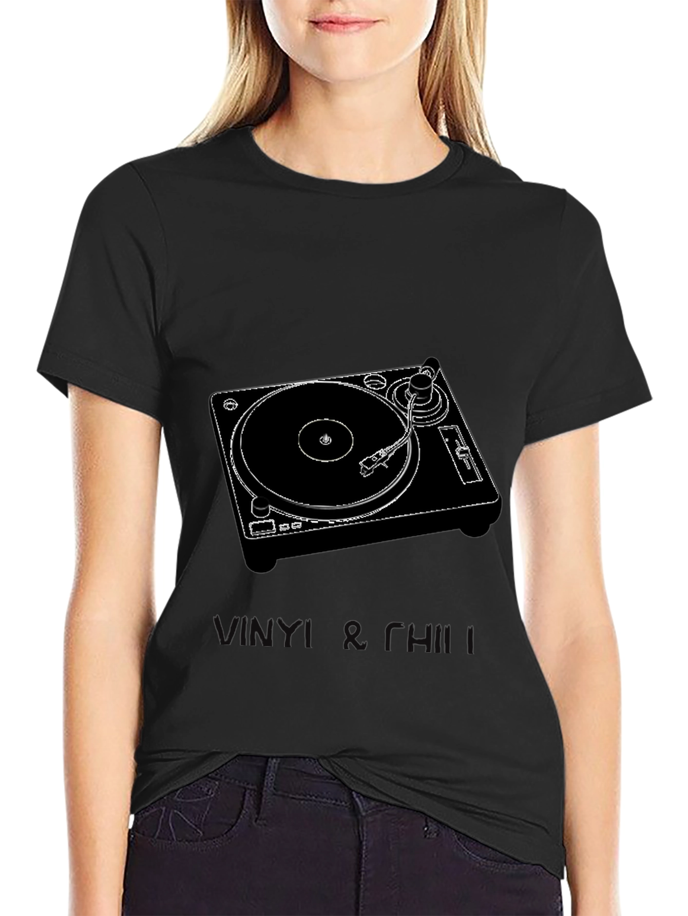 Vinyl Record Player Graphic T-Shirt