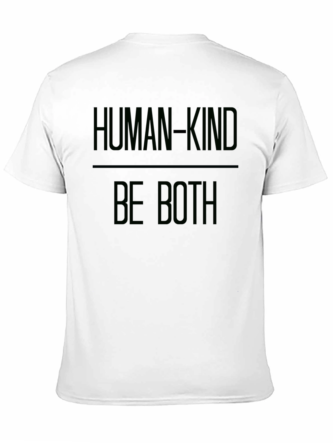 Human-Kind Be Both Black Graphic Tee