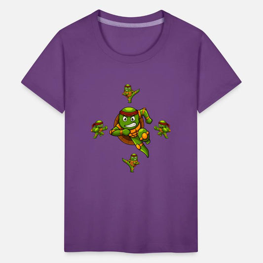 Turtle mascot ninja pose design