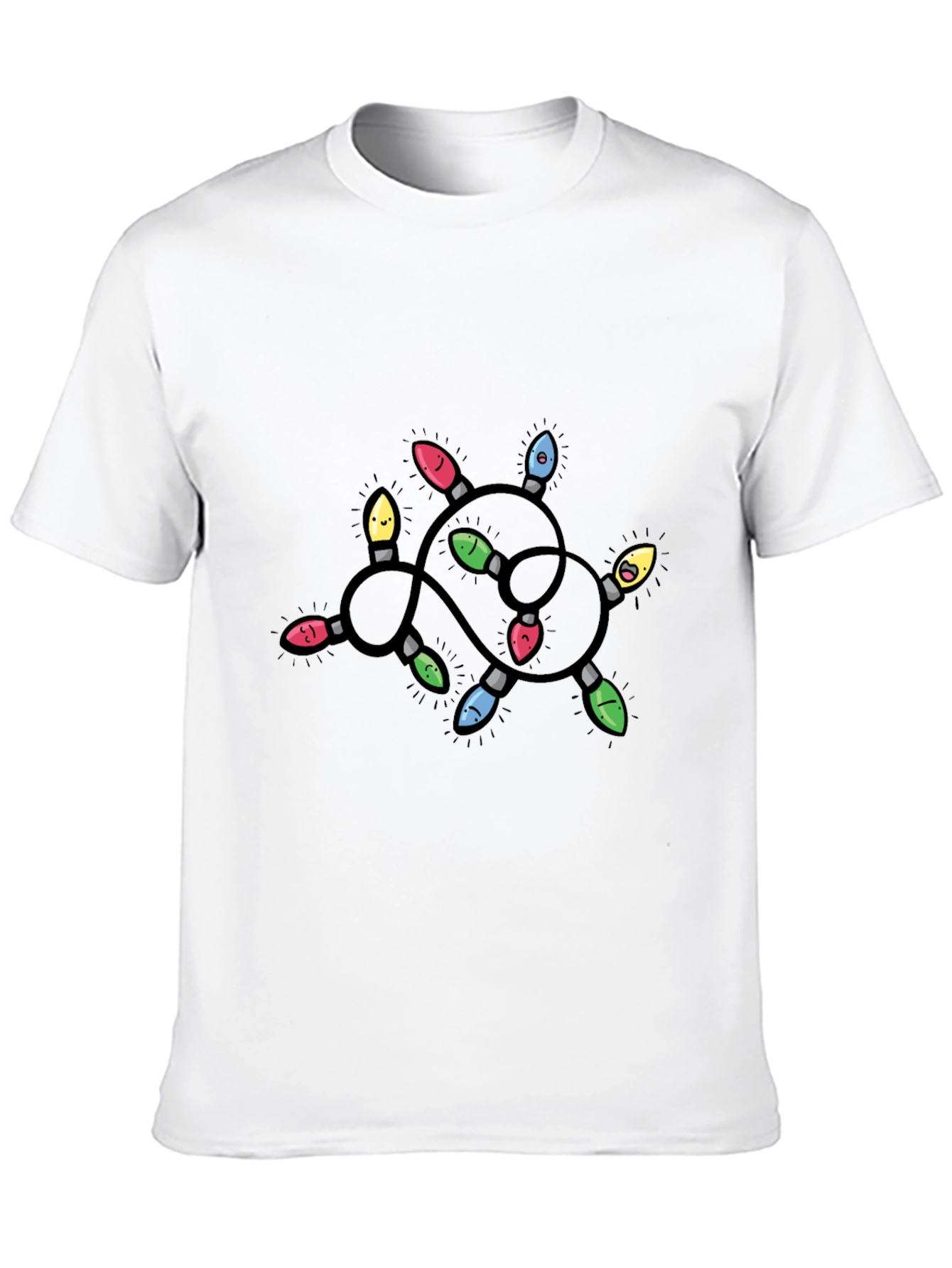 Whimsical Cartoon Christmas Lights T-Shirt