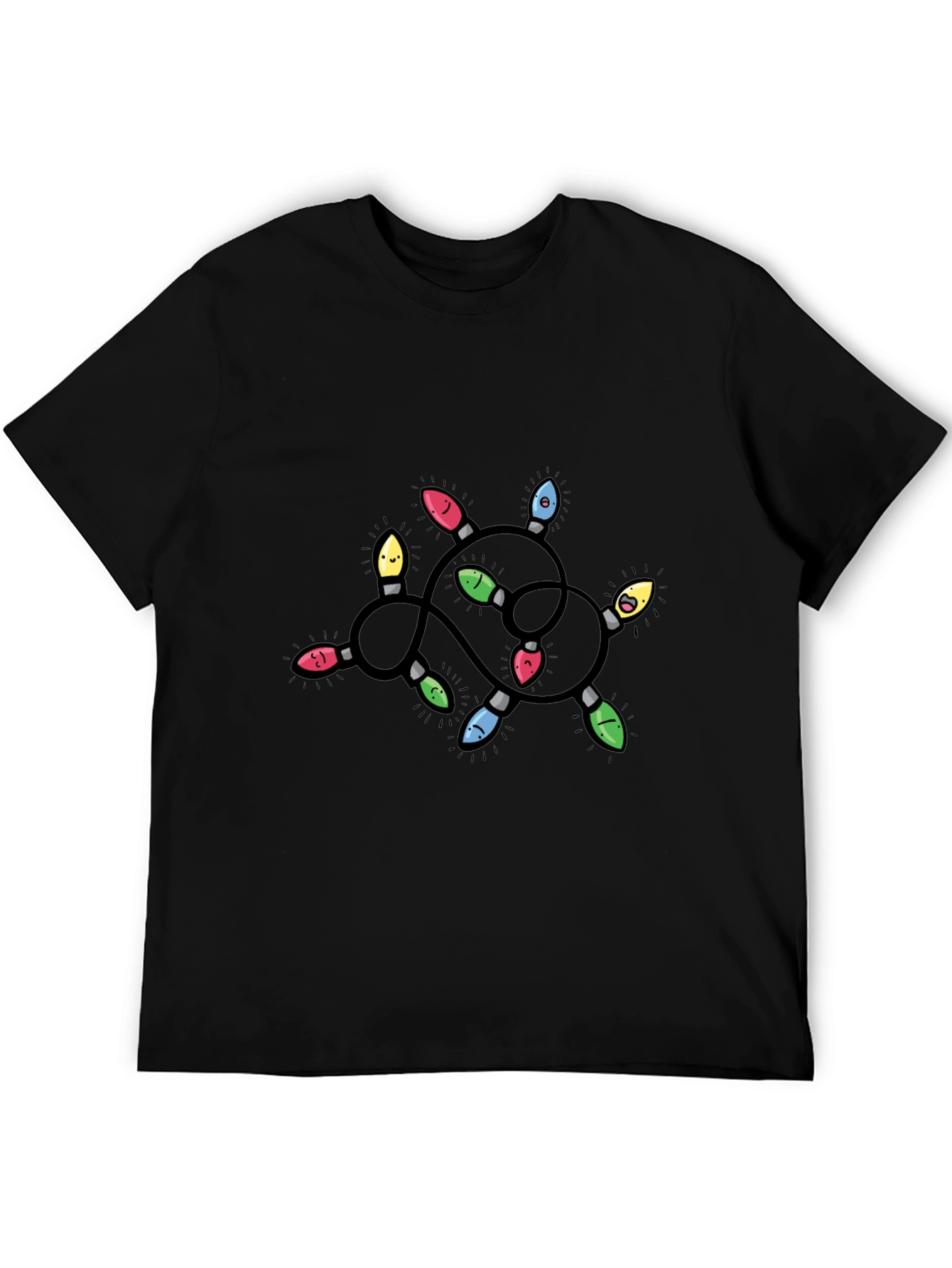 Whimsical Cartoon Christmas Lights T-Shirt