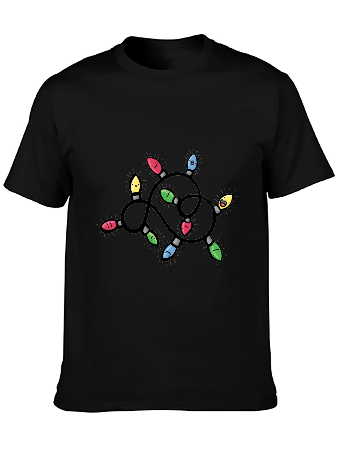 Whimsical Cartoon Christmas Lights T-Shirt