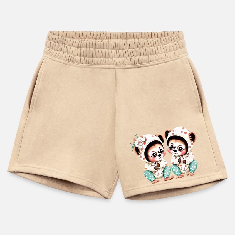 Twin Baby Sifakas Wearing Matching Pajamas