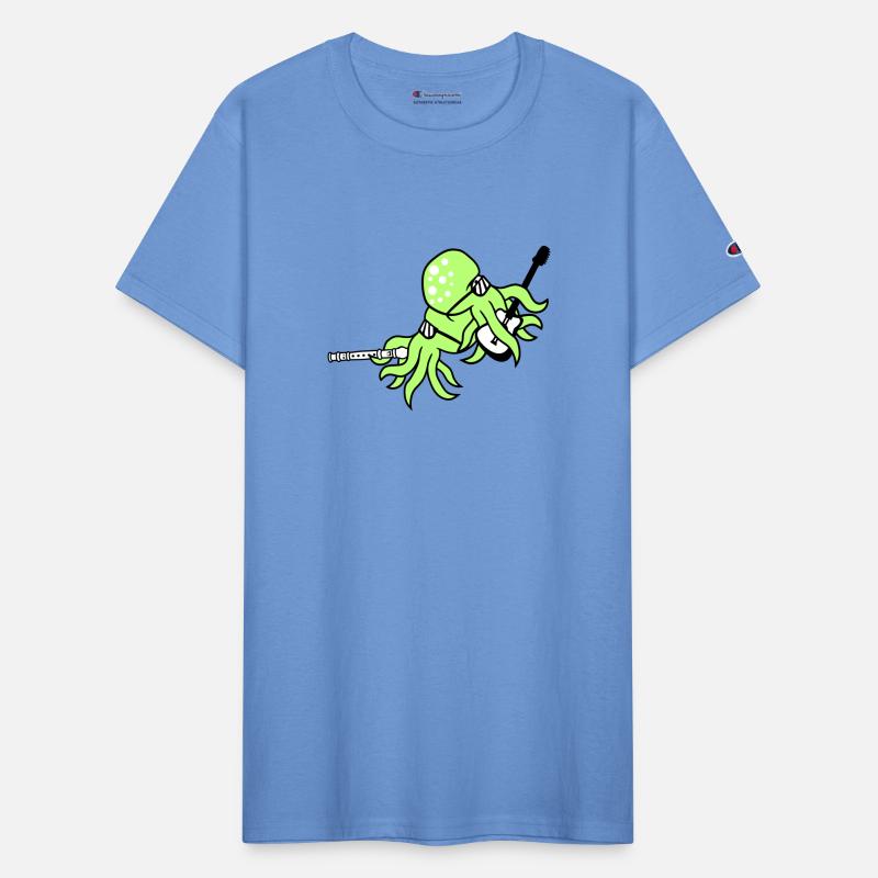 Two Octopus Kraken Squid Guitar Flute 2 Band Team