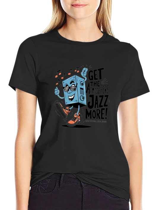 Cool Jazz Graphic Tee - Black Cotton T-Shirt