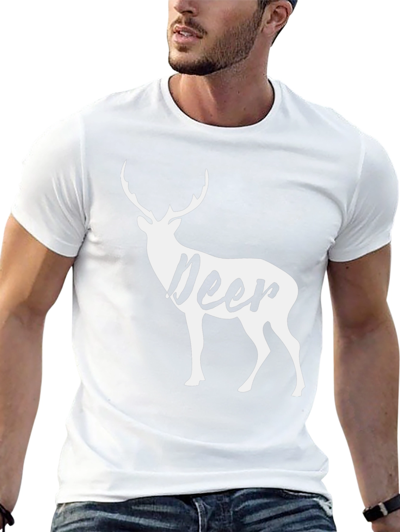 Deer Graphic Black T-Shirt