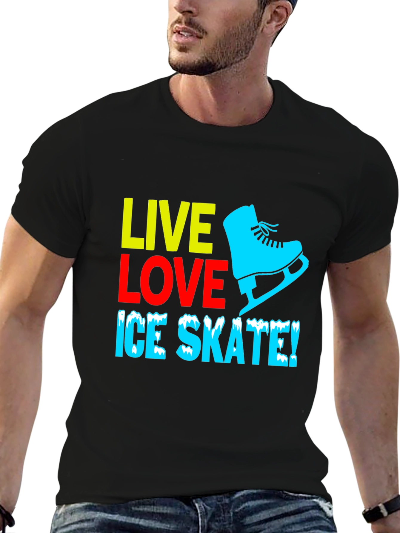 Live Love Ice Skate Graphic T-Shirt