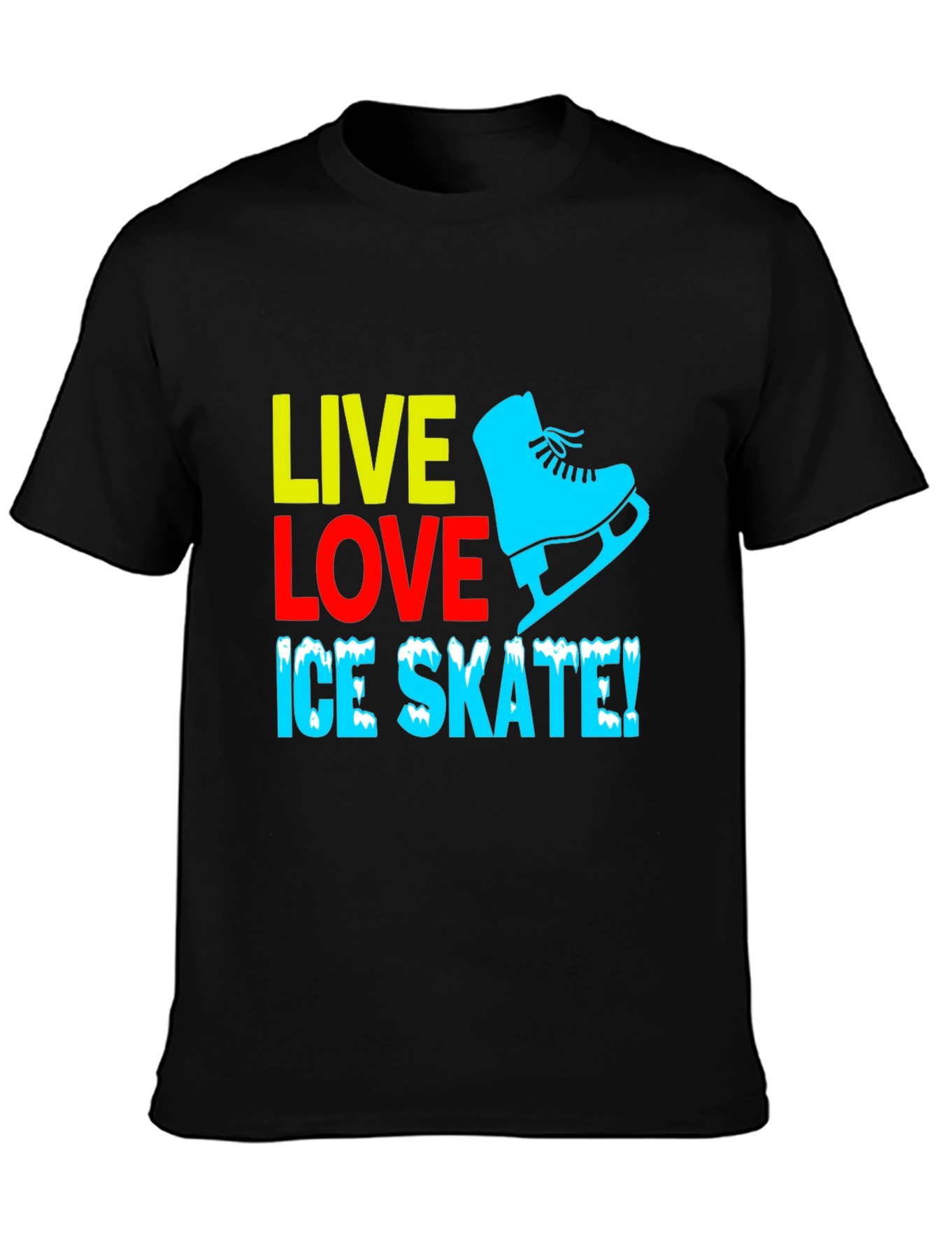 Live Love Ice Skate Graphic T-Shirt