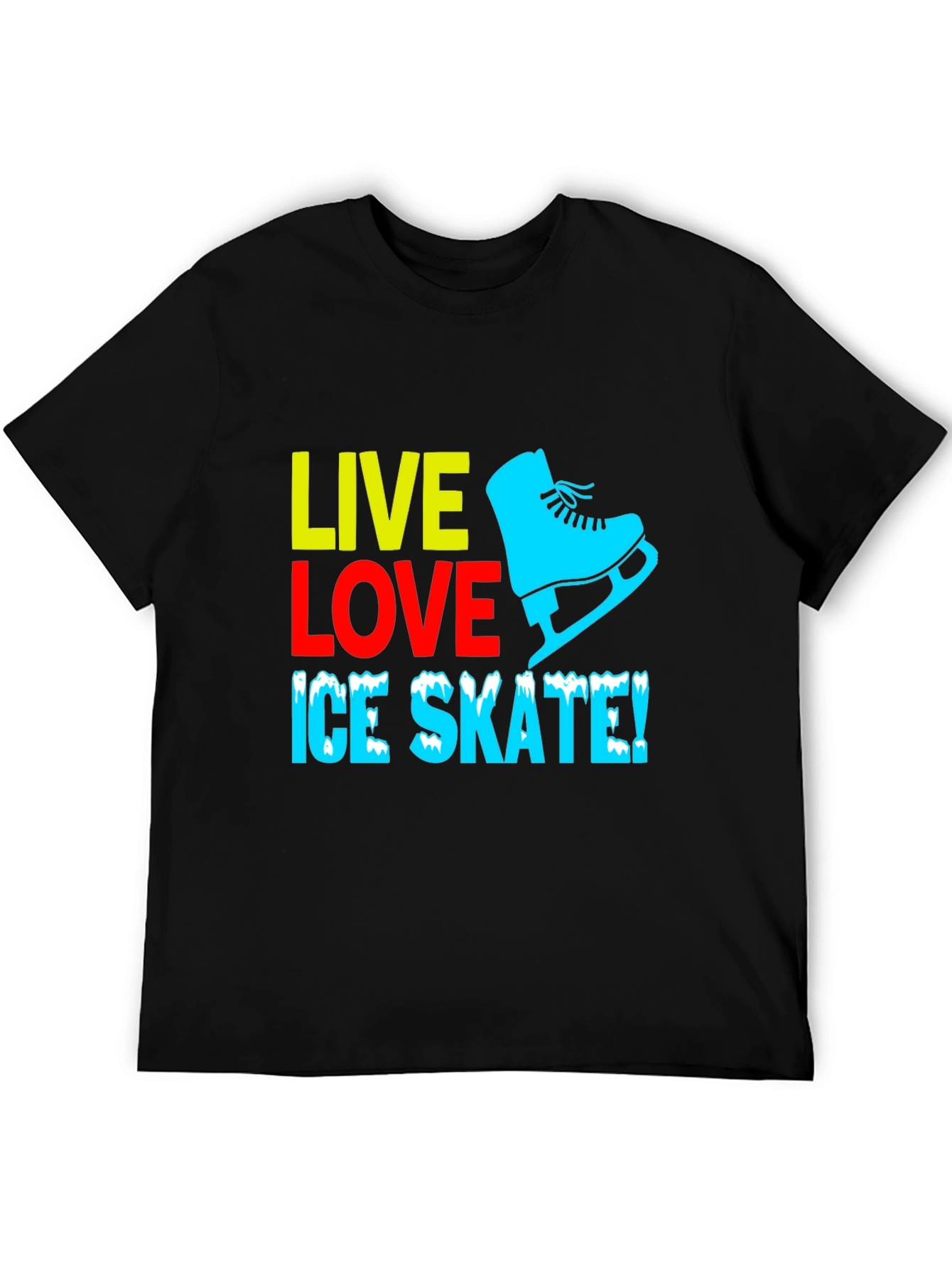 Live Love Ice Skate Graphic T-Shirt