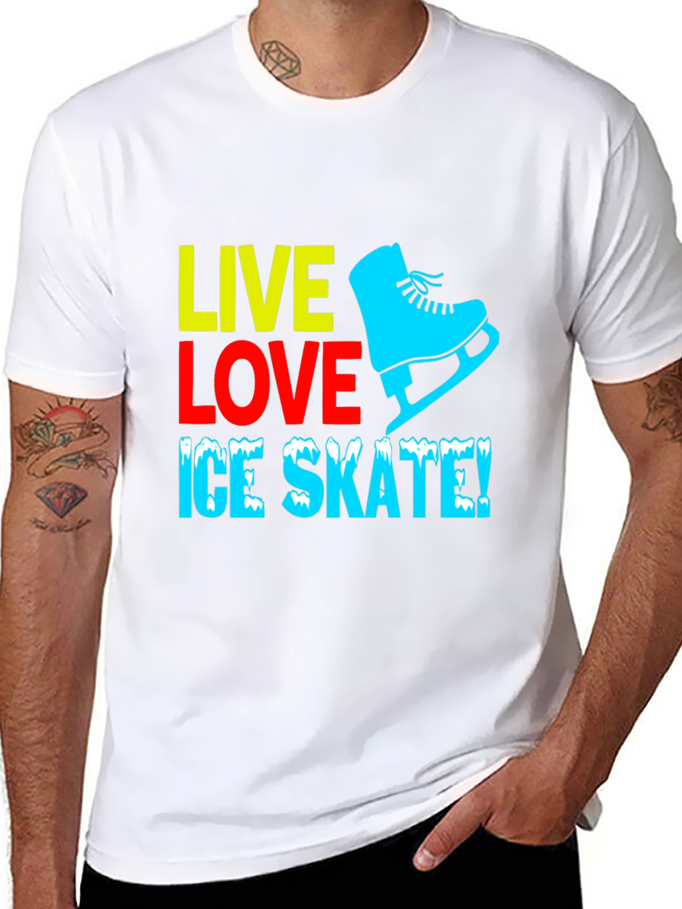 Live Love Ice Skate Graphic T-Shirt