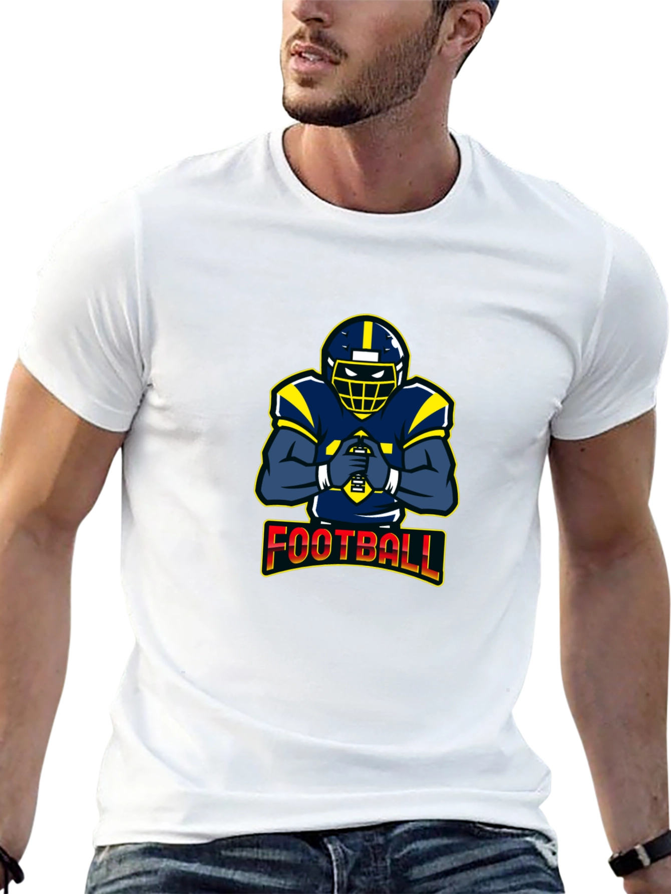 Football Player Graphic Tee