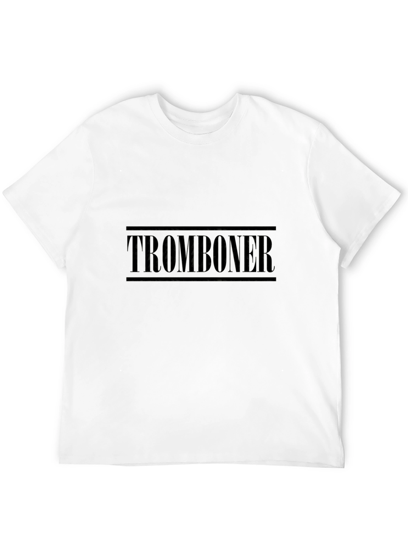 TROMBONER Graphic Tee - Black Cotton Blend T-Shirt