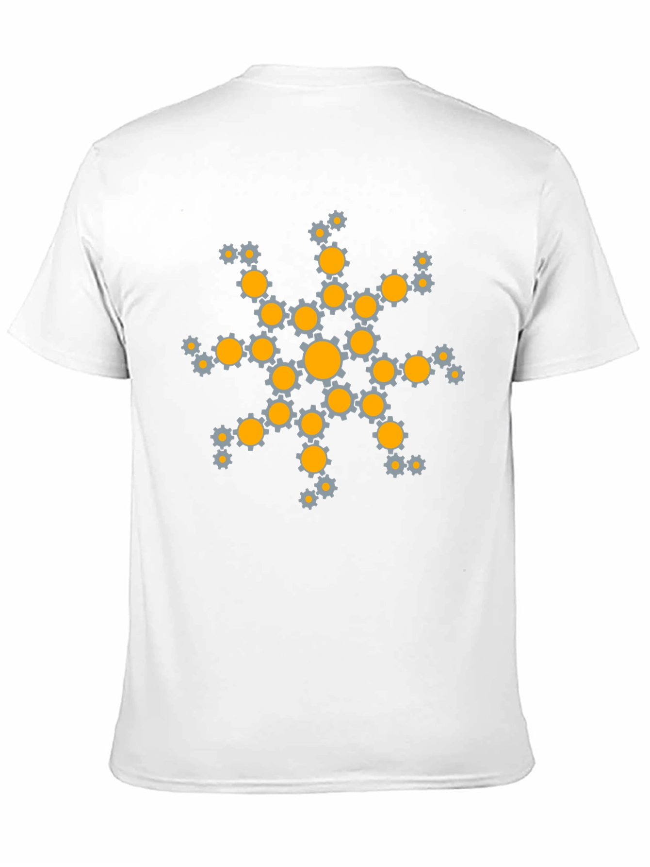 Gear Snowflake Graphic Tee - Black Cotton T-Shirt