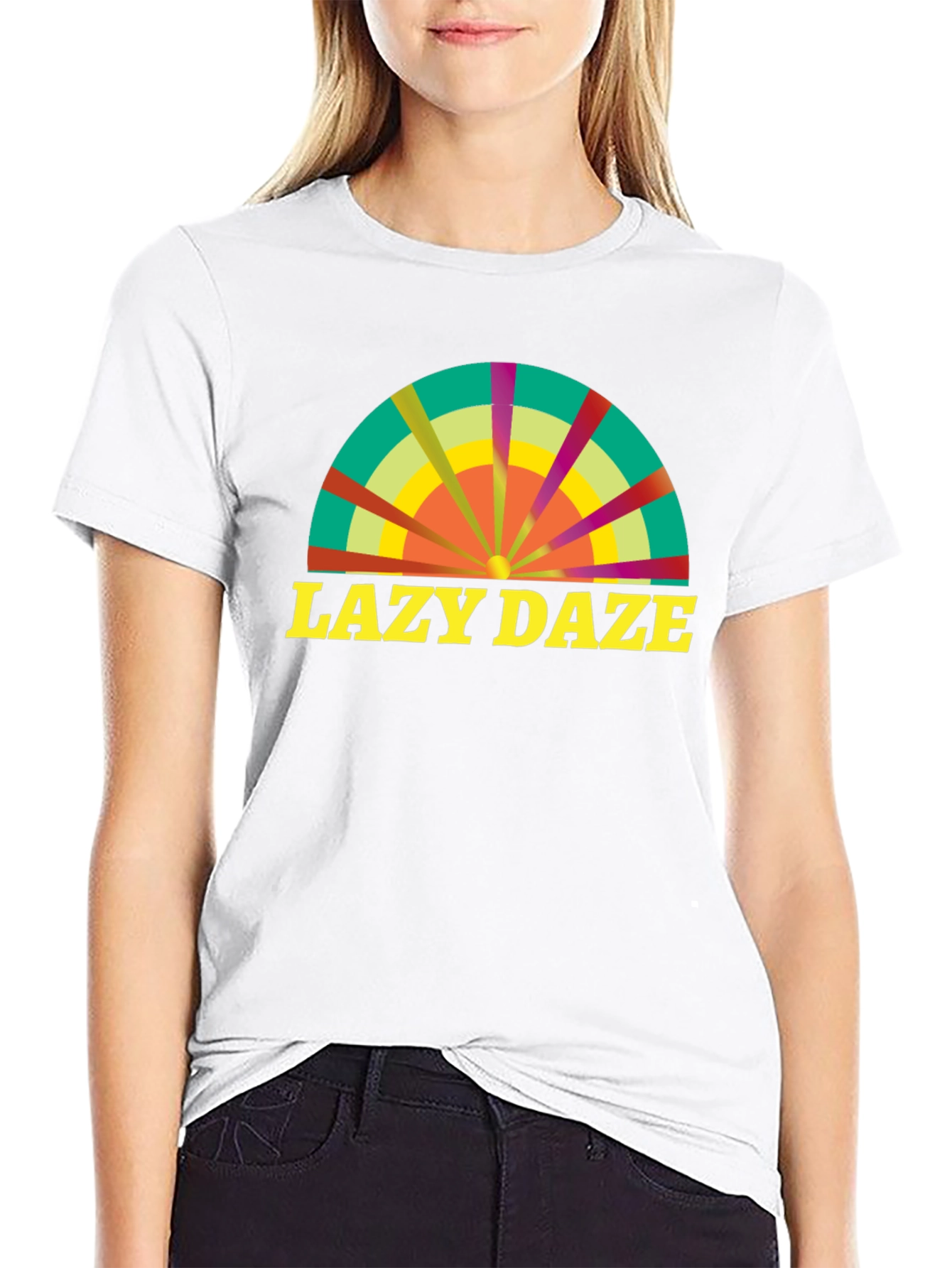 Lazy Daze Graphic Tee - Retro Style
