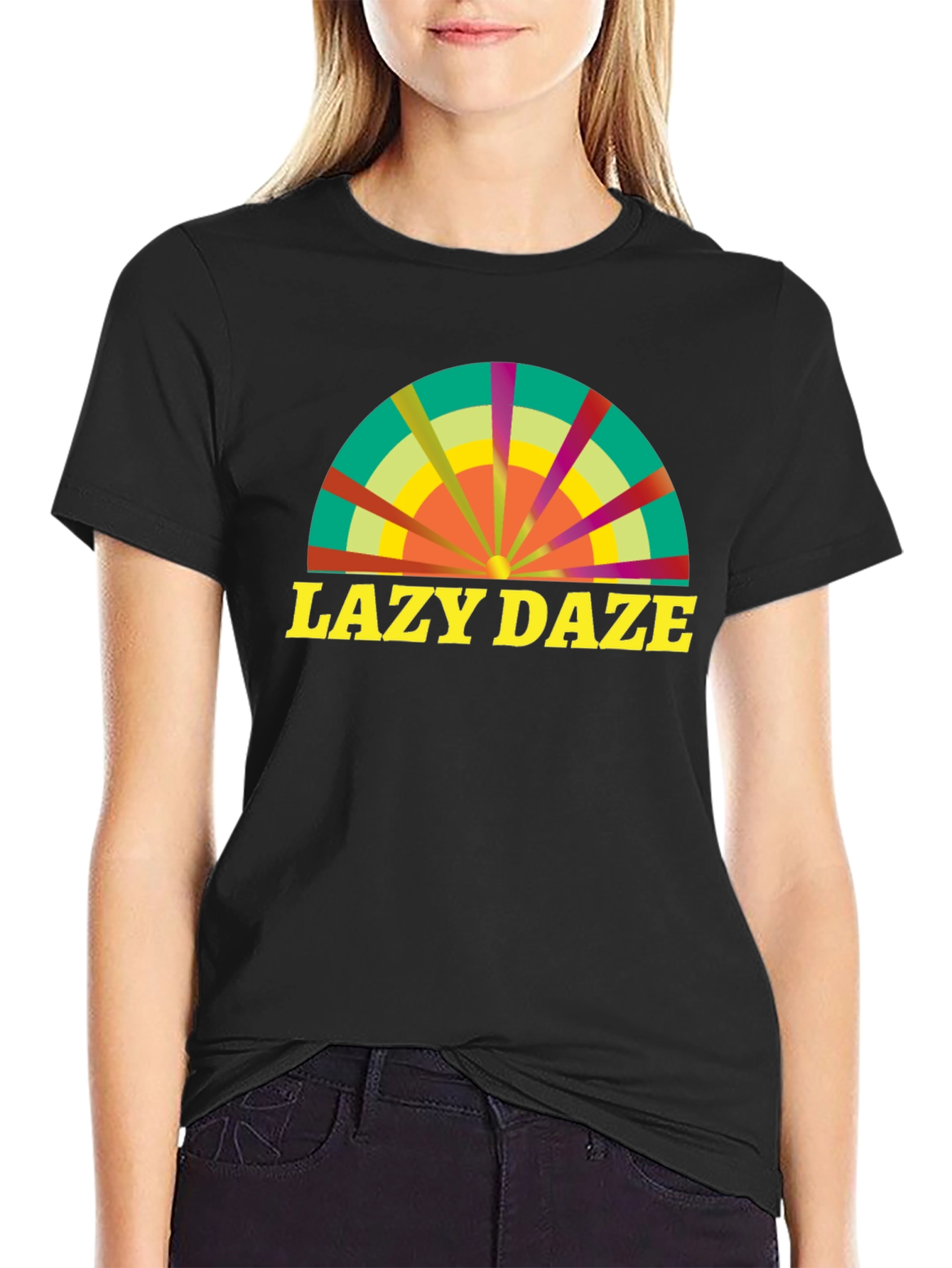 Lazy Daze Graphic Tee - Retro Style