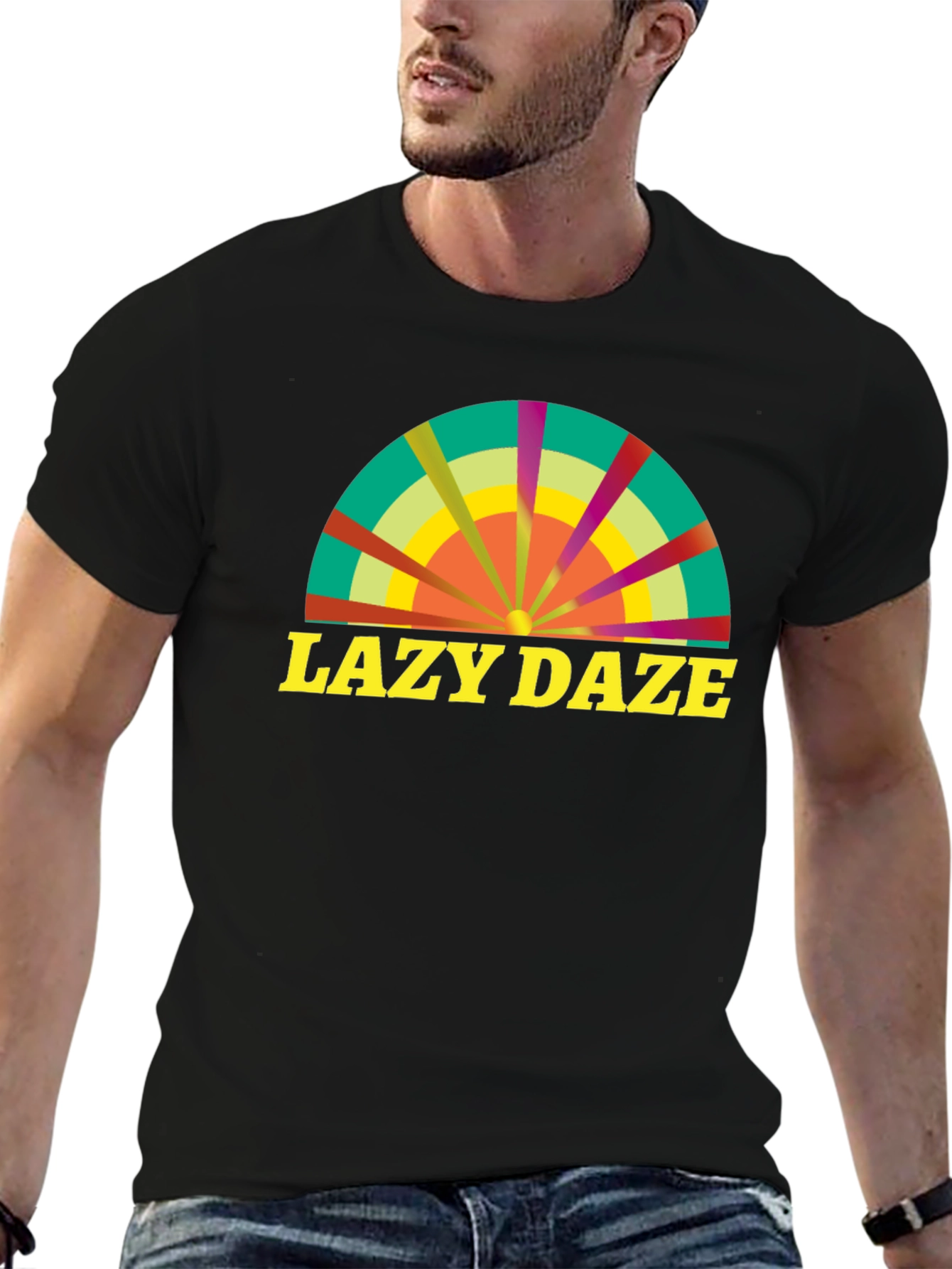 Lazy Daze Graphic Tee - Retro Style