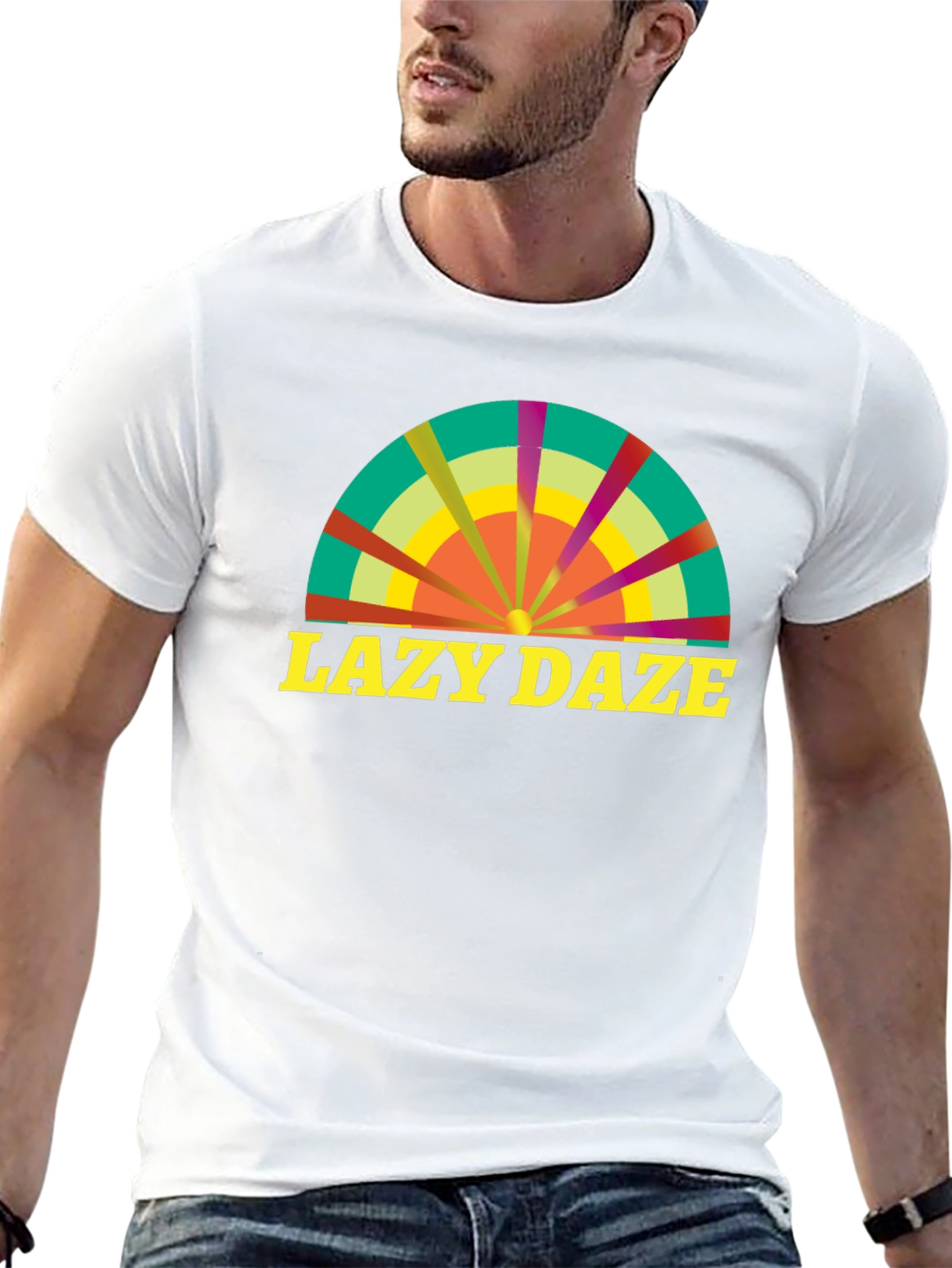Lazy Daze Graphic Tee - Retro Style
