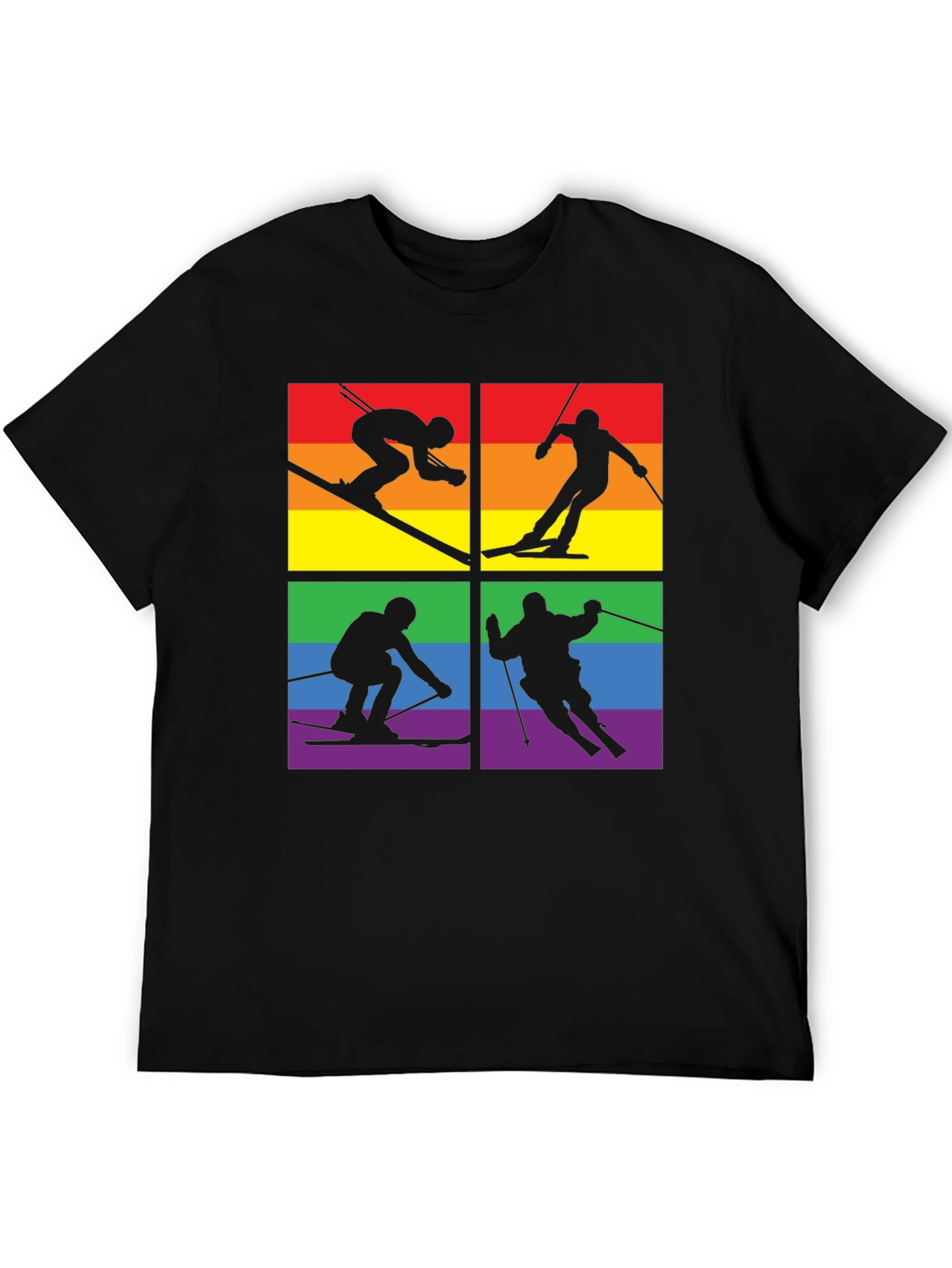 LGBTQ+ Pride Skiing T-Shirt