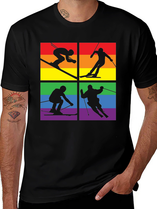 LGBTQ+ Pride Skiing T-Shirt
