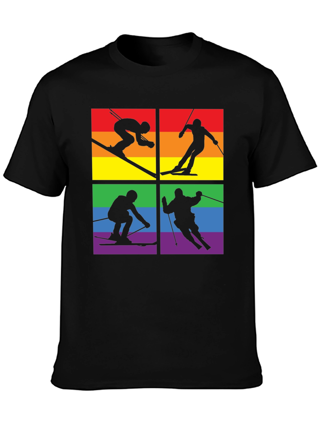 LGBTQ+ Pride Skiing T-Shirt