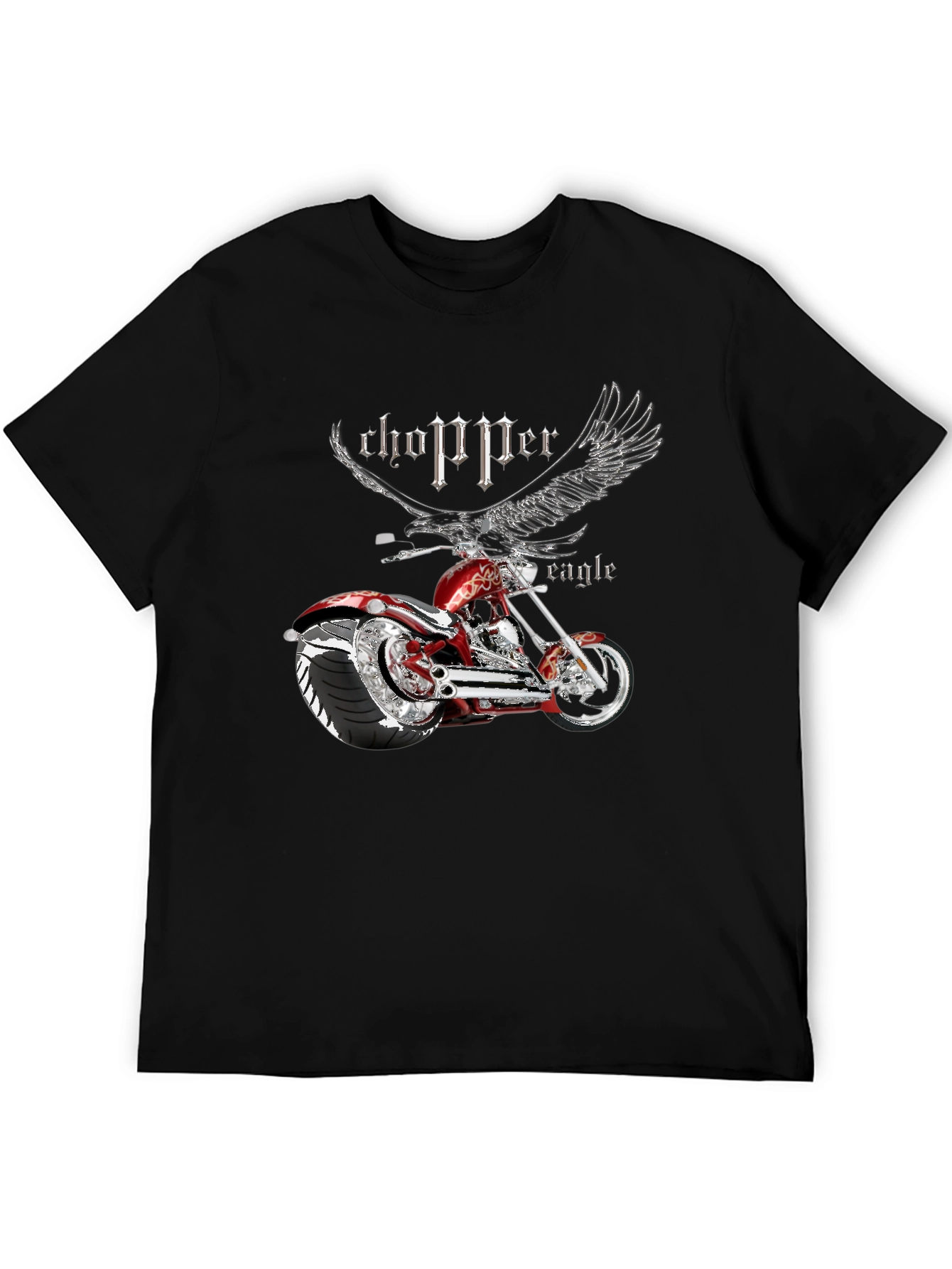 Chopper Eagle Graphic T-Shirt - Mens Black Tee