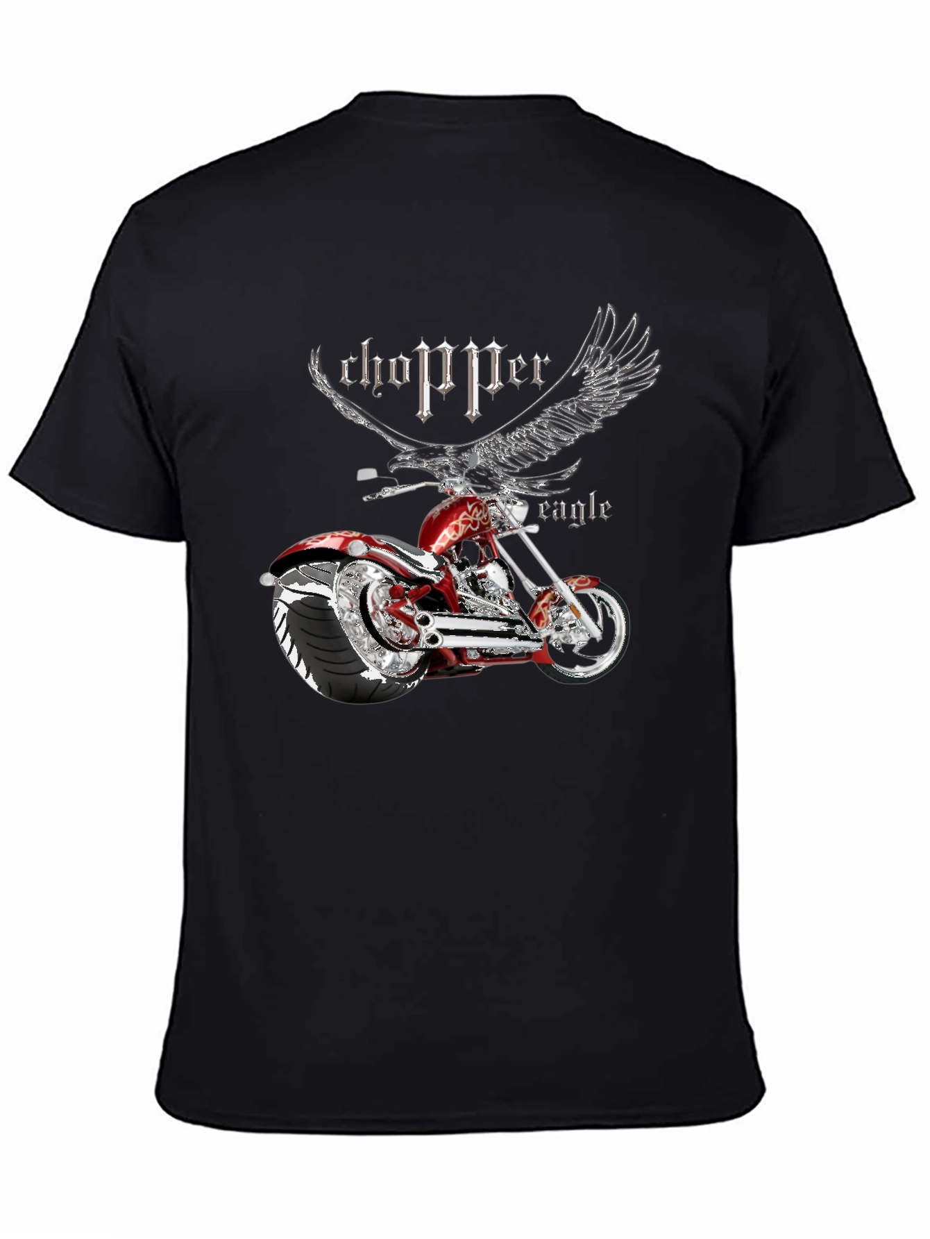 Chopper Eagle Graphic T-Shirt - Mens Black Tee