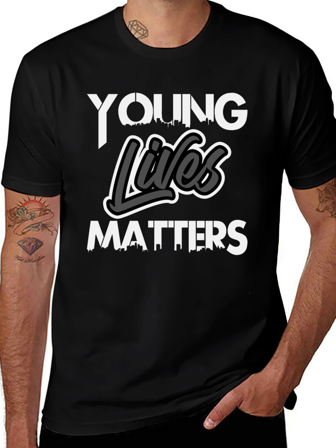 Young Lives Matters Graphic Tee - Stylish Statement Shirt