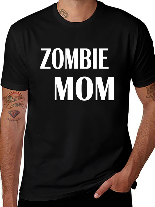 Zombie Mom Graphic Tee - Black Cotton T-Shirt