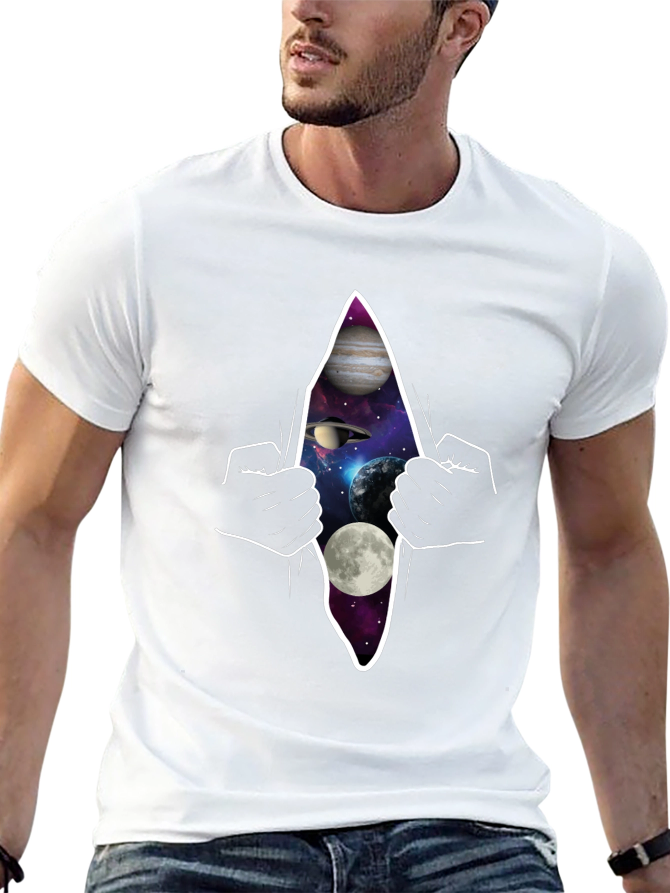 Galaxy Burst Graphic Tee - Black