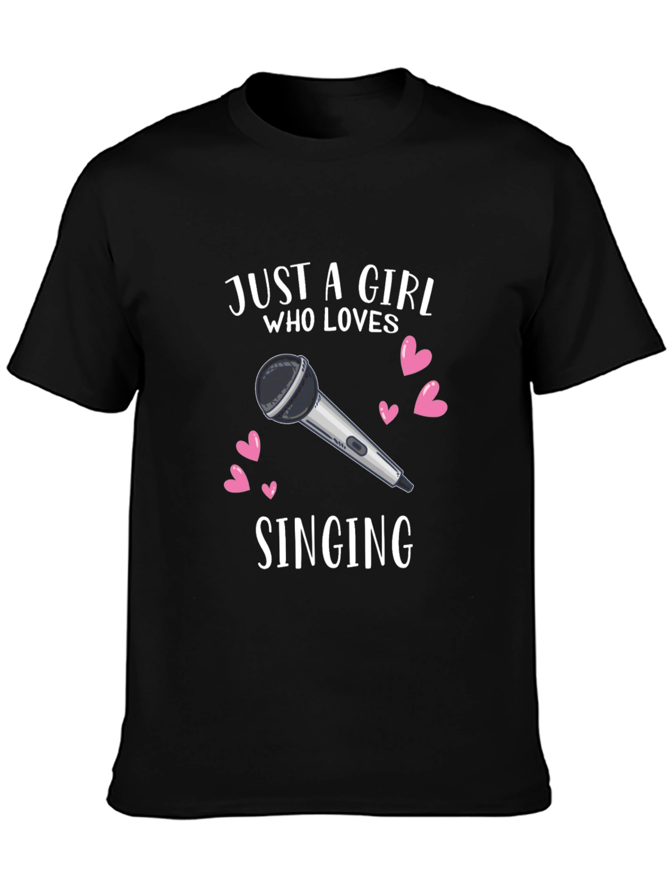 Girl Who Loves Singing Graphic T-Shirt