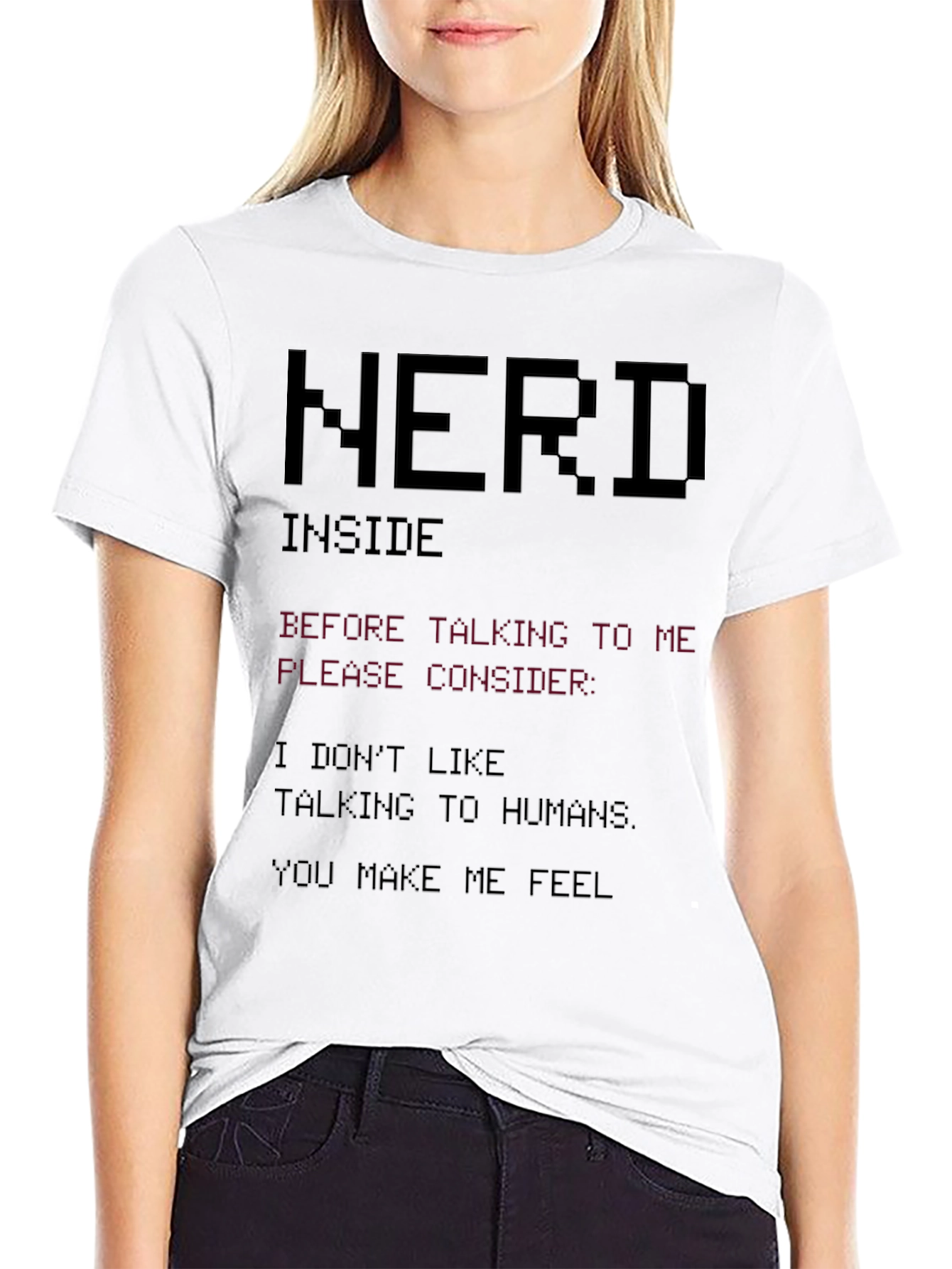 Nerd Inside Graphic Tee - Introvert Humor T-Shirt